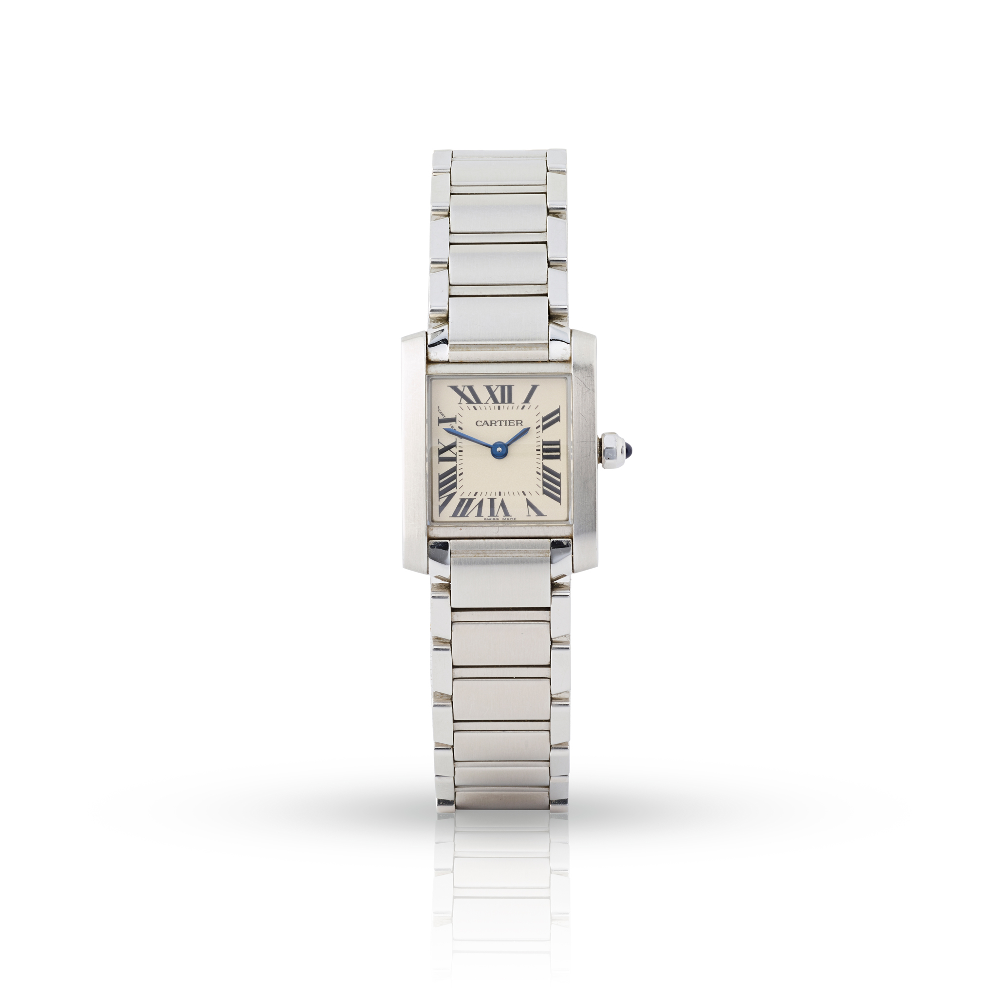 Cartier. A Ladies stainless steel quartz bracelet watch