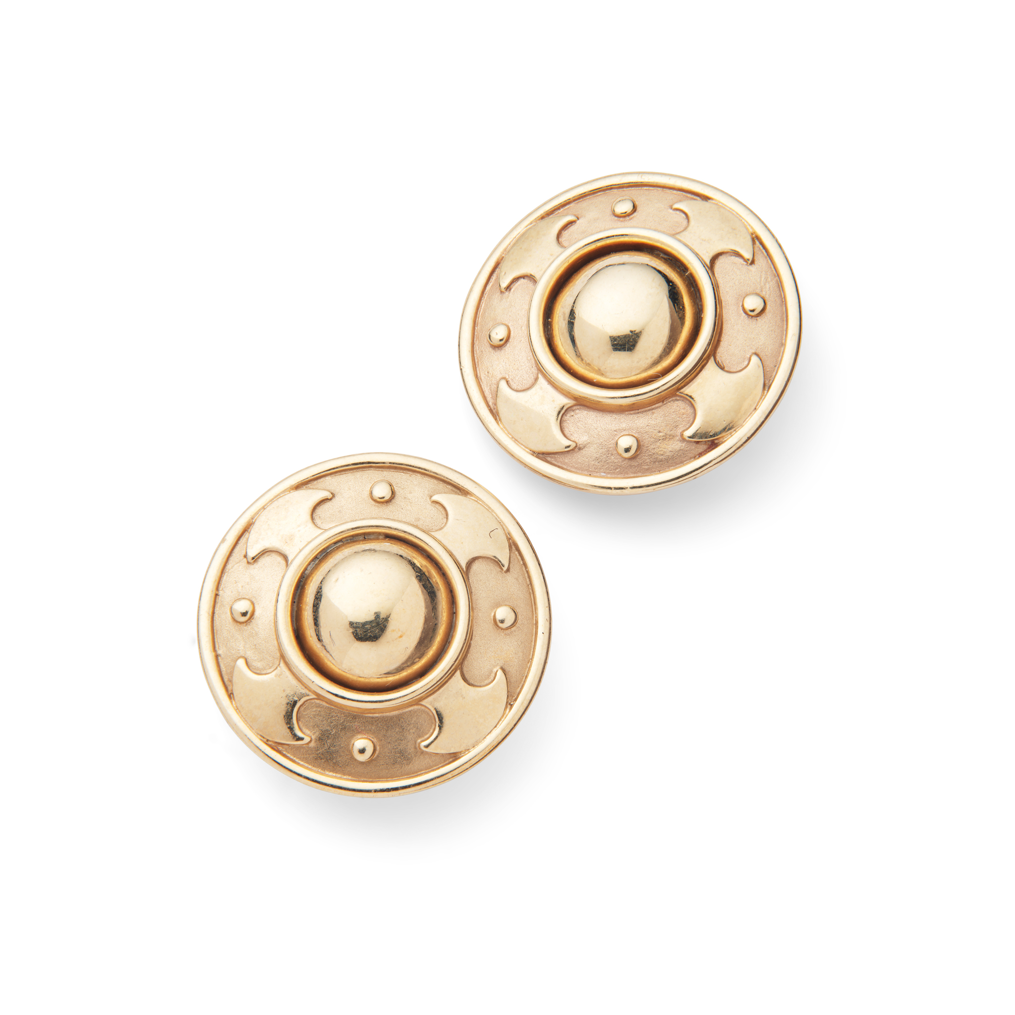 A pair of 9ct gold earrings