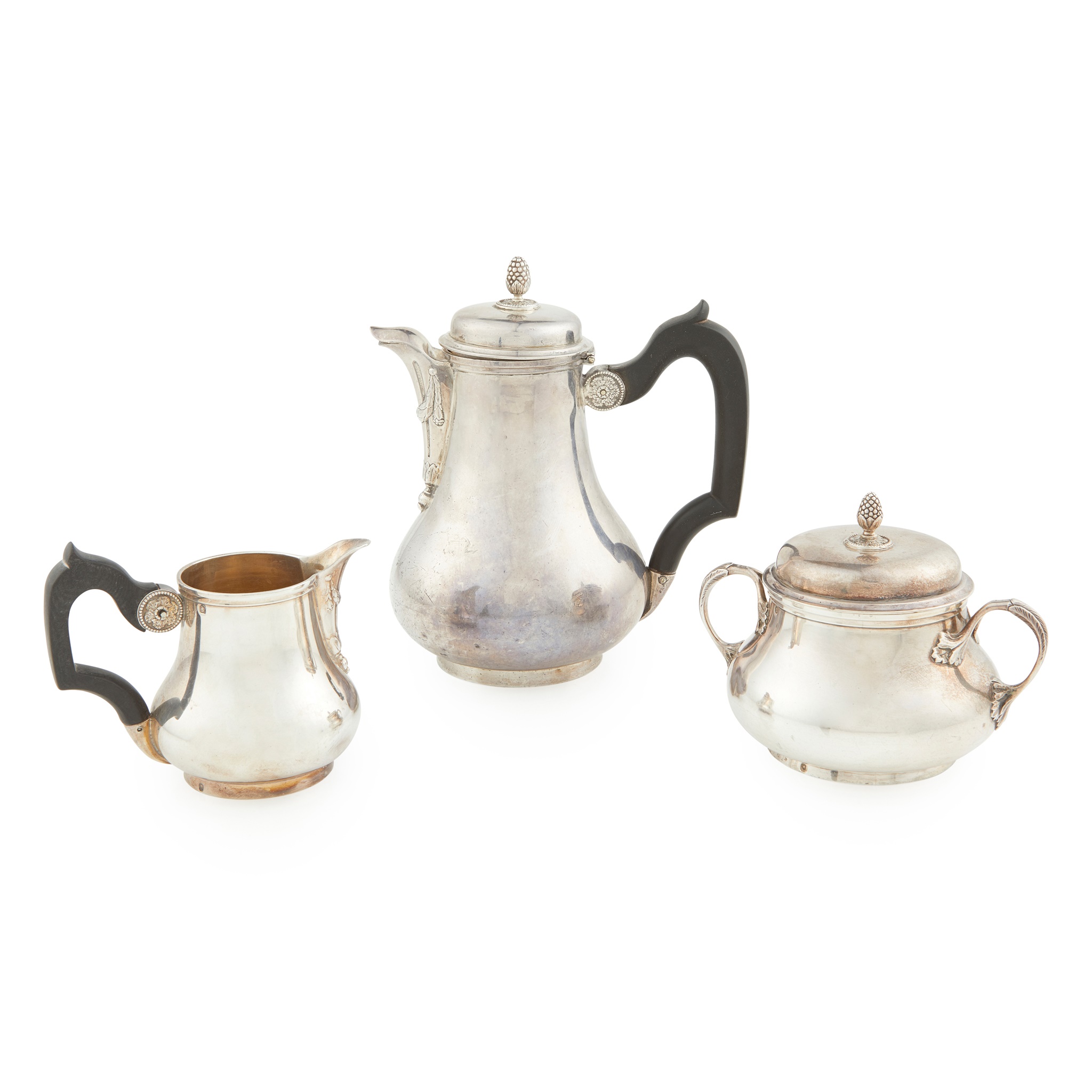 A FRENCH THREE PIECE CAFE-AU-LAIT SET