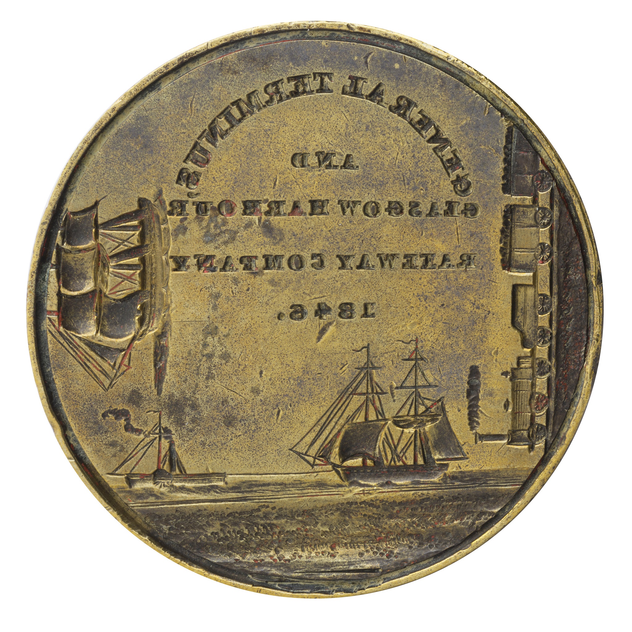 A PARLIAMENTARY SEAL FOR THE GENERAL TERMINUS AND GLASGOW HARBOUR RAILWAY 1846