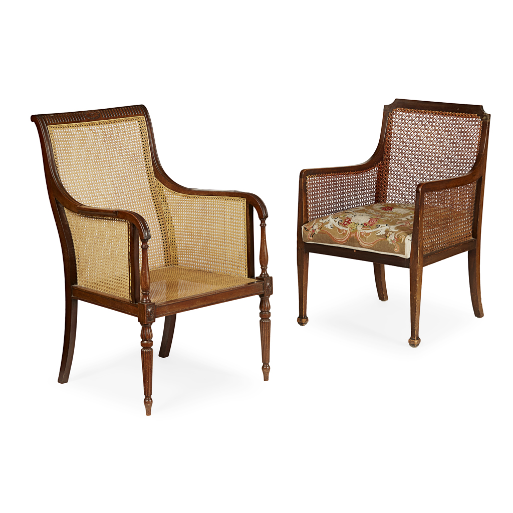 REGENCY MAHOGANY BERGÈRE