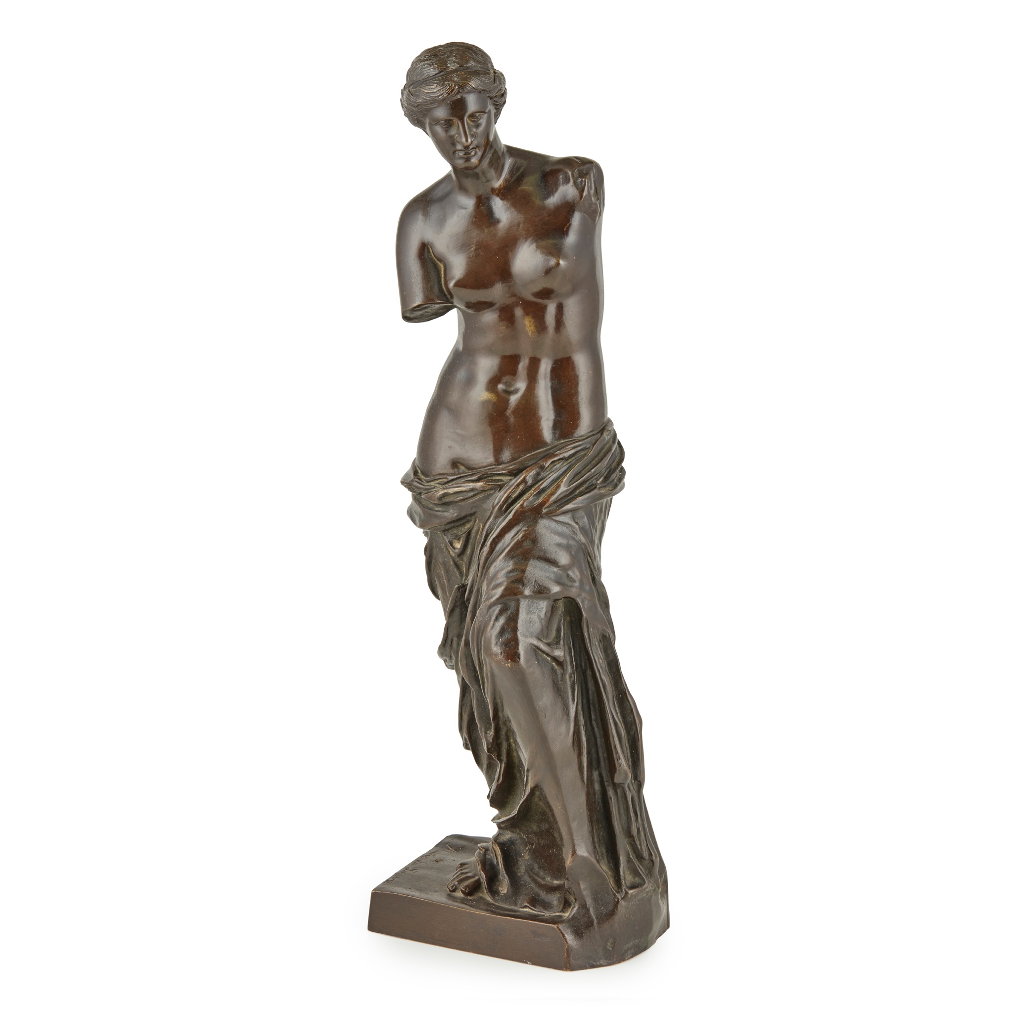 FRENCH BRONZE FIGURE OF THE VENUS DE MILO, AFTER THE ANTIQUE