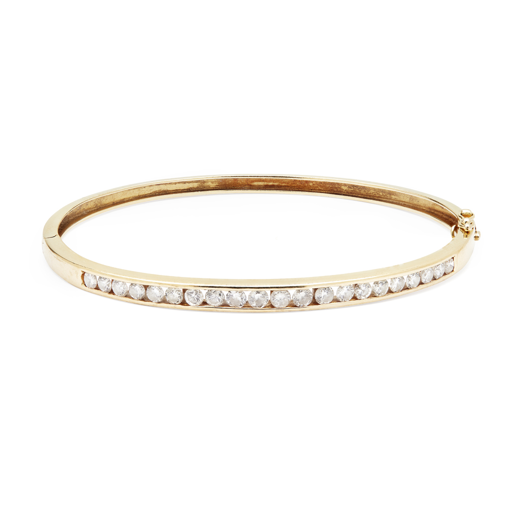 A diamond set bangle