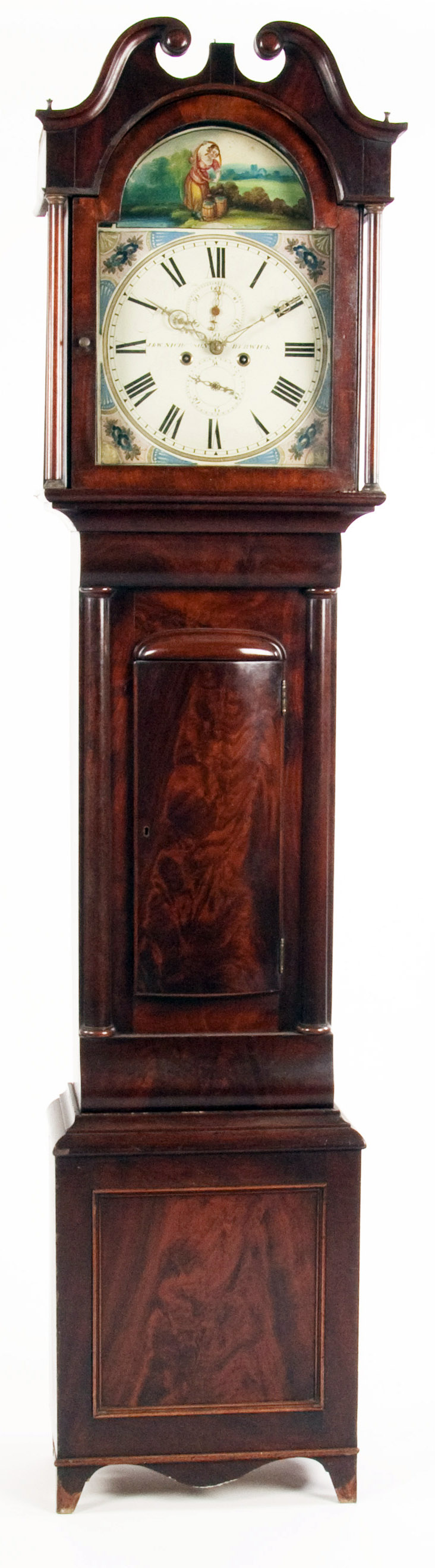 A late 18th century mahogany longcase clock By J.W. Nicholson & Son