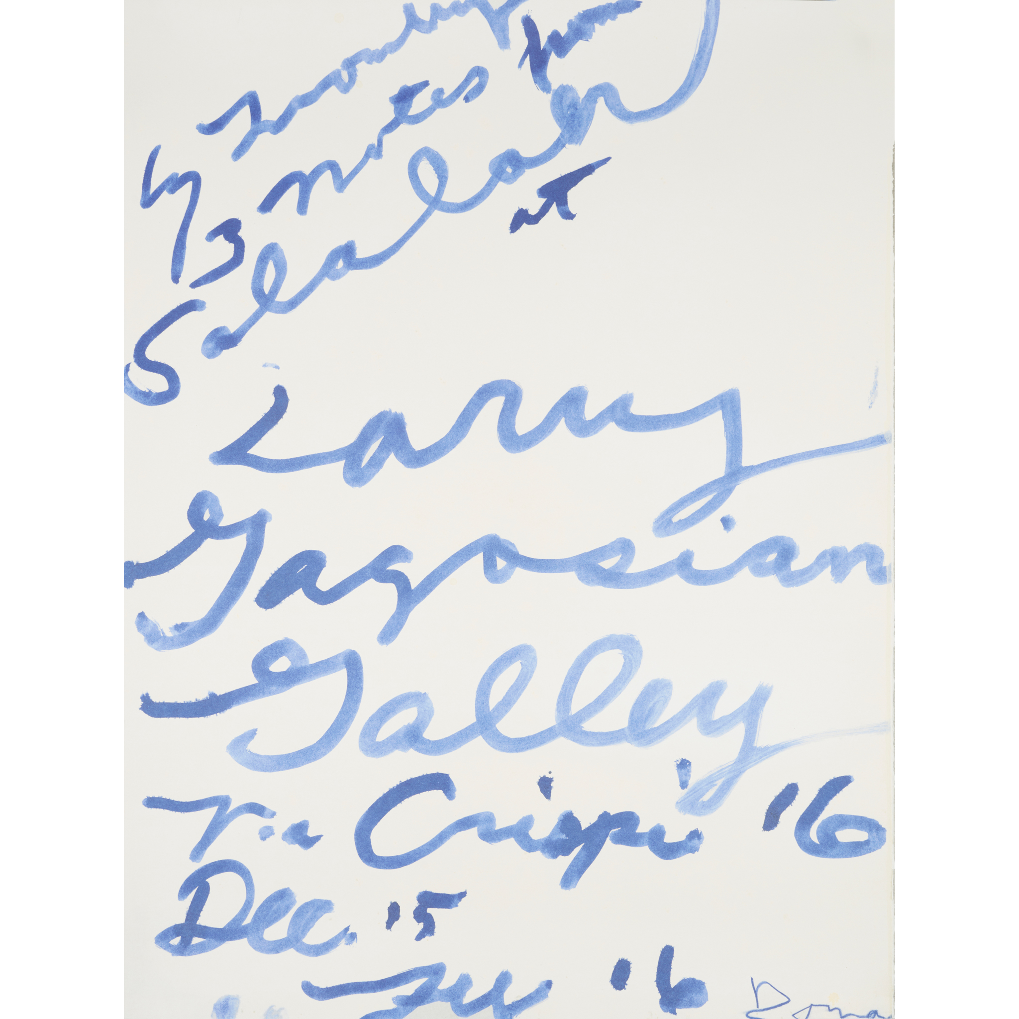CY TWOMBLY (AMERICAN 1928-2011)