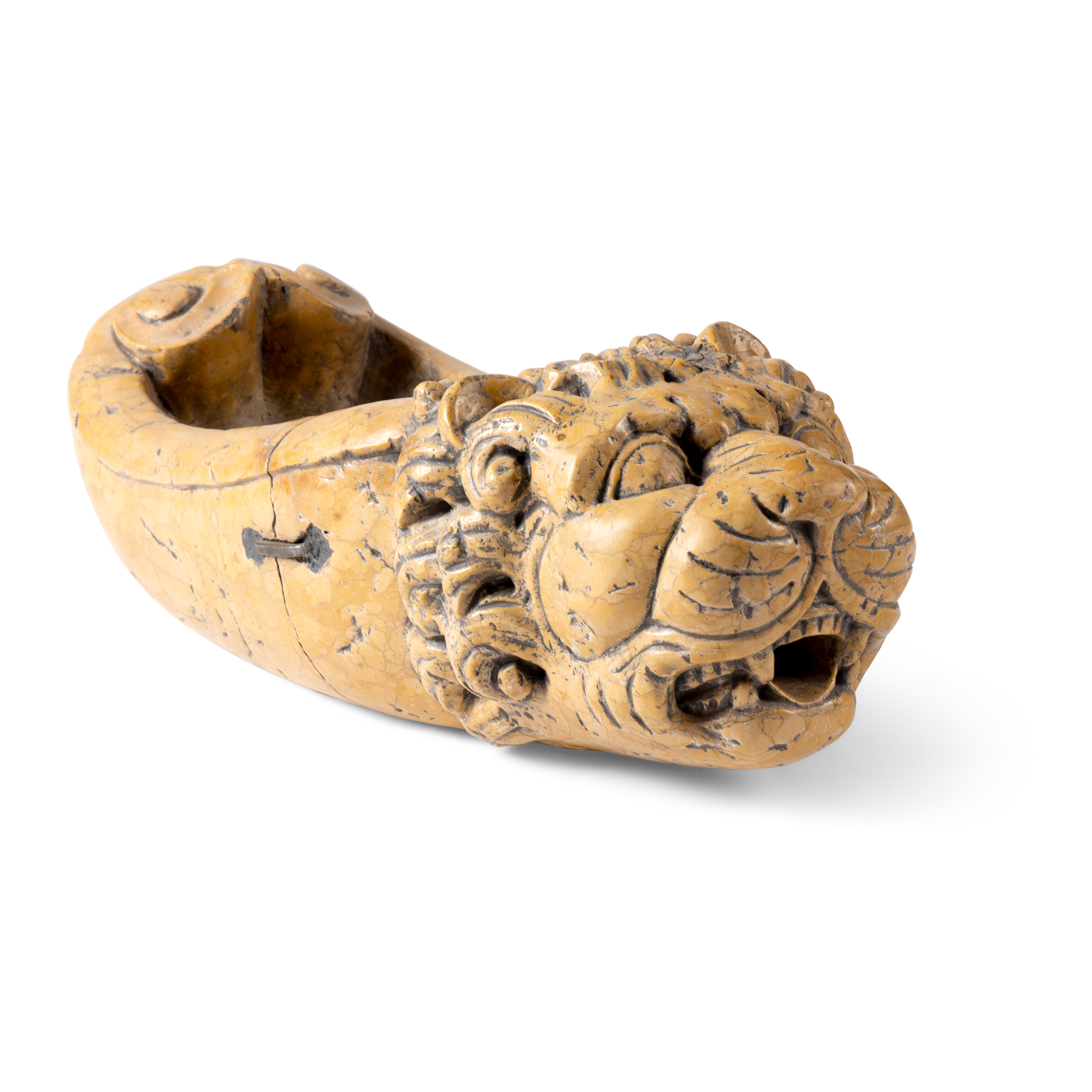 AN ITALIAN MARBLE WATER BASIN AND SPOUT