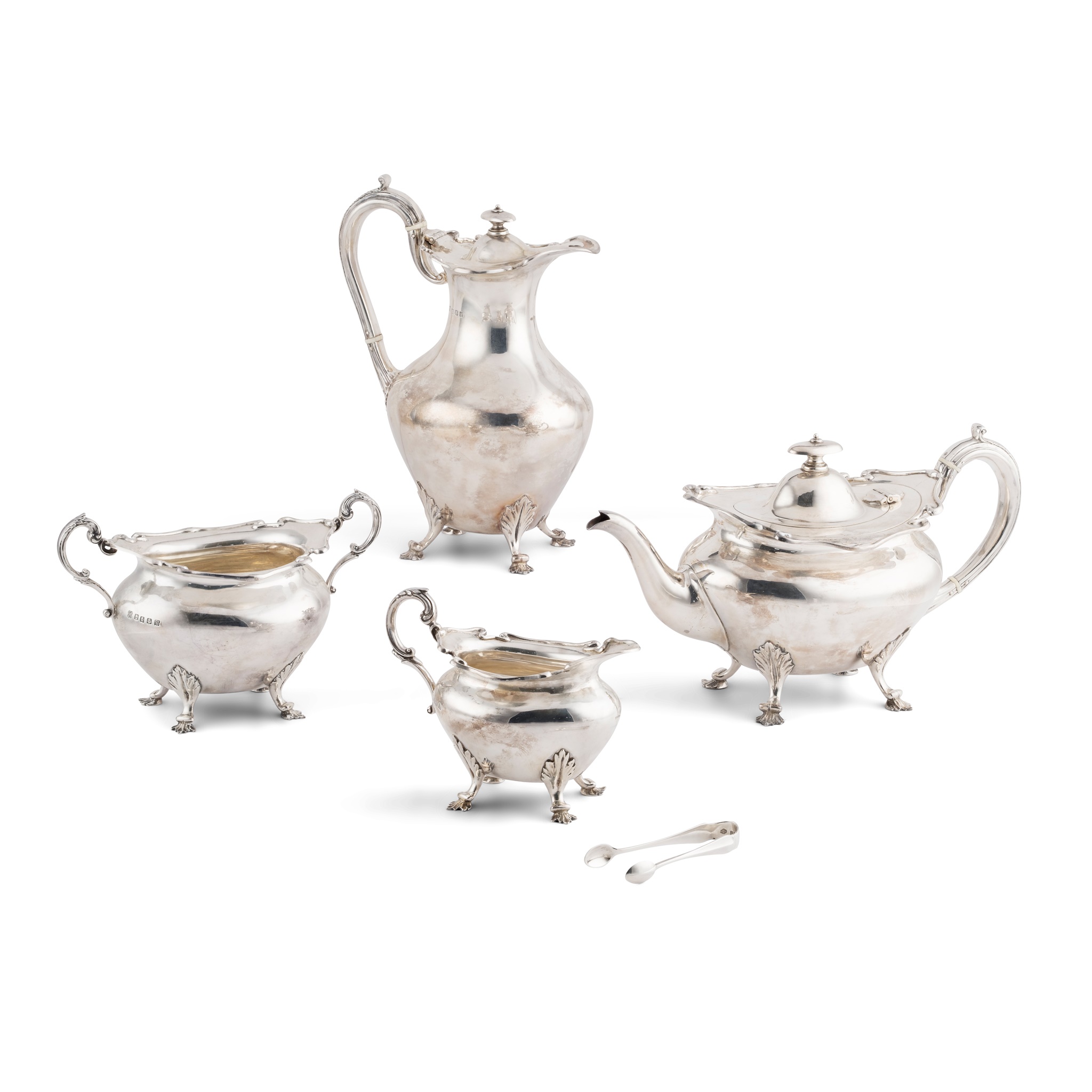 A George V matched four-piece tea-service