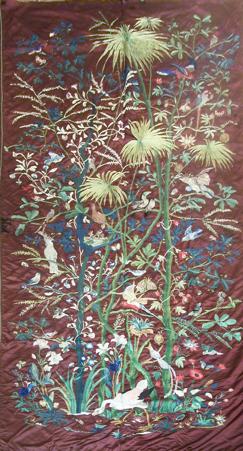 A silk embroidered portiere by Lady Augusta Kennedy-Erskine