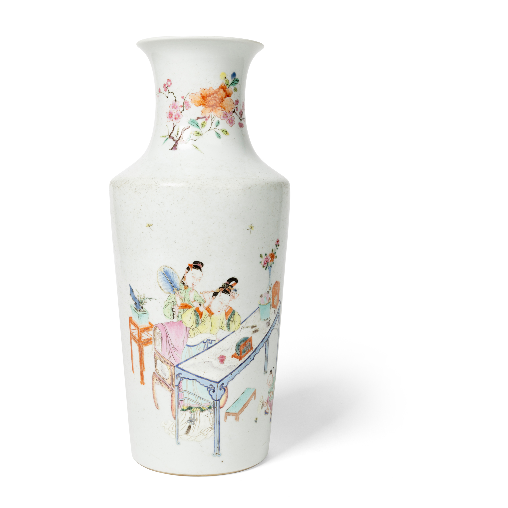 CHINESE FAMILLE ROSE 'LADIES' VASE