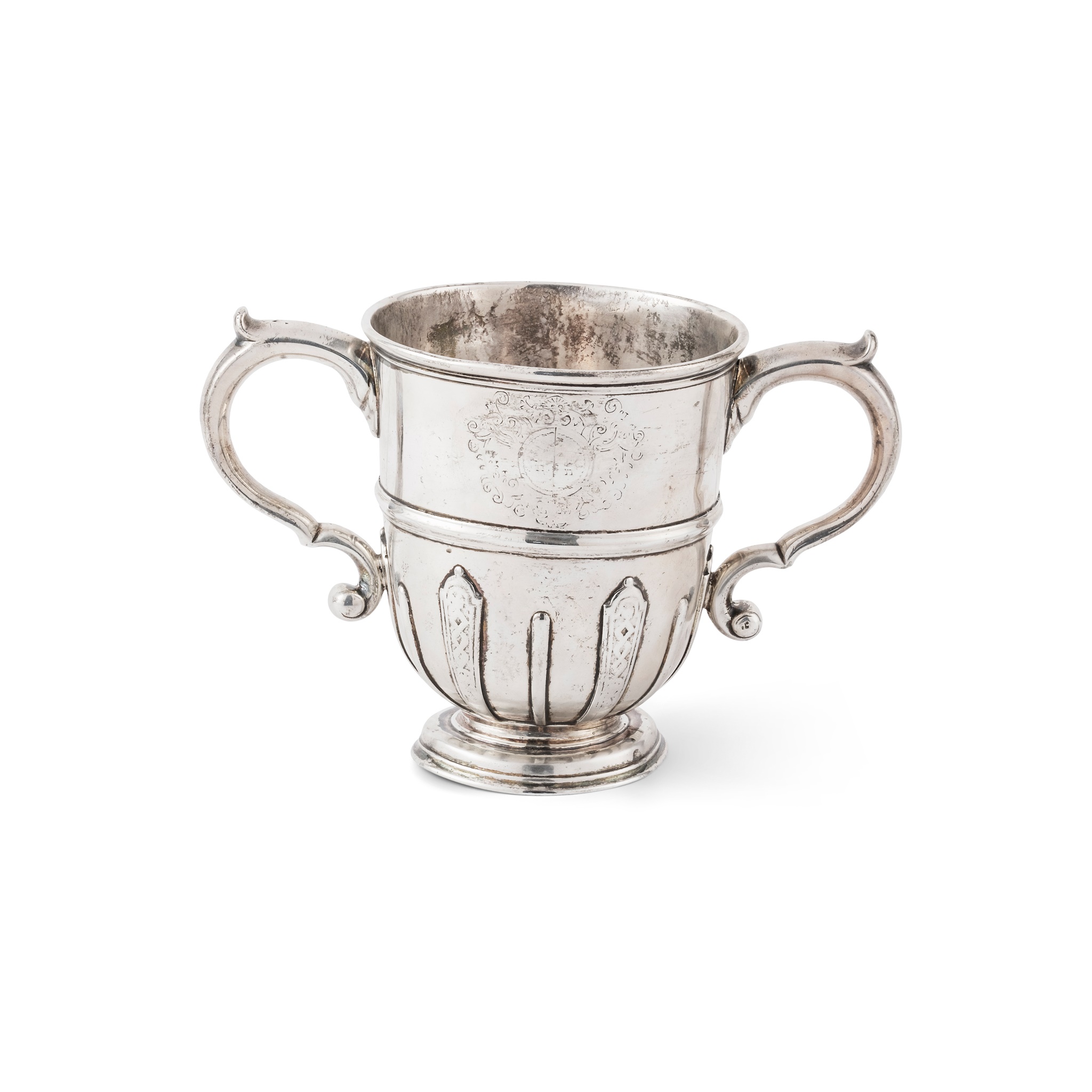 An Irish George I twin-handled cup