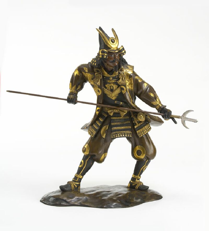 A Japanese mixed metal Samurai warrior Meiji period