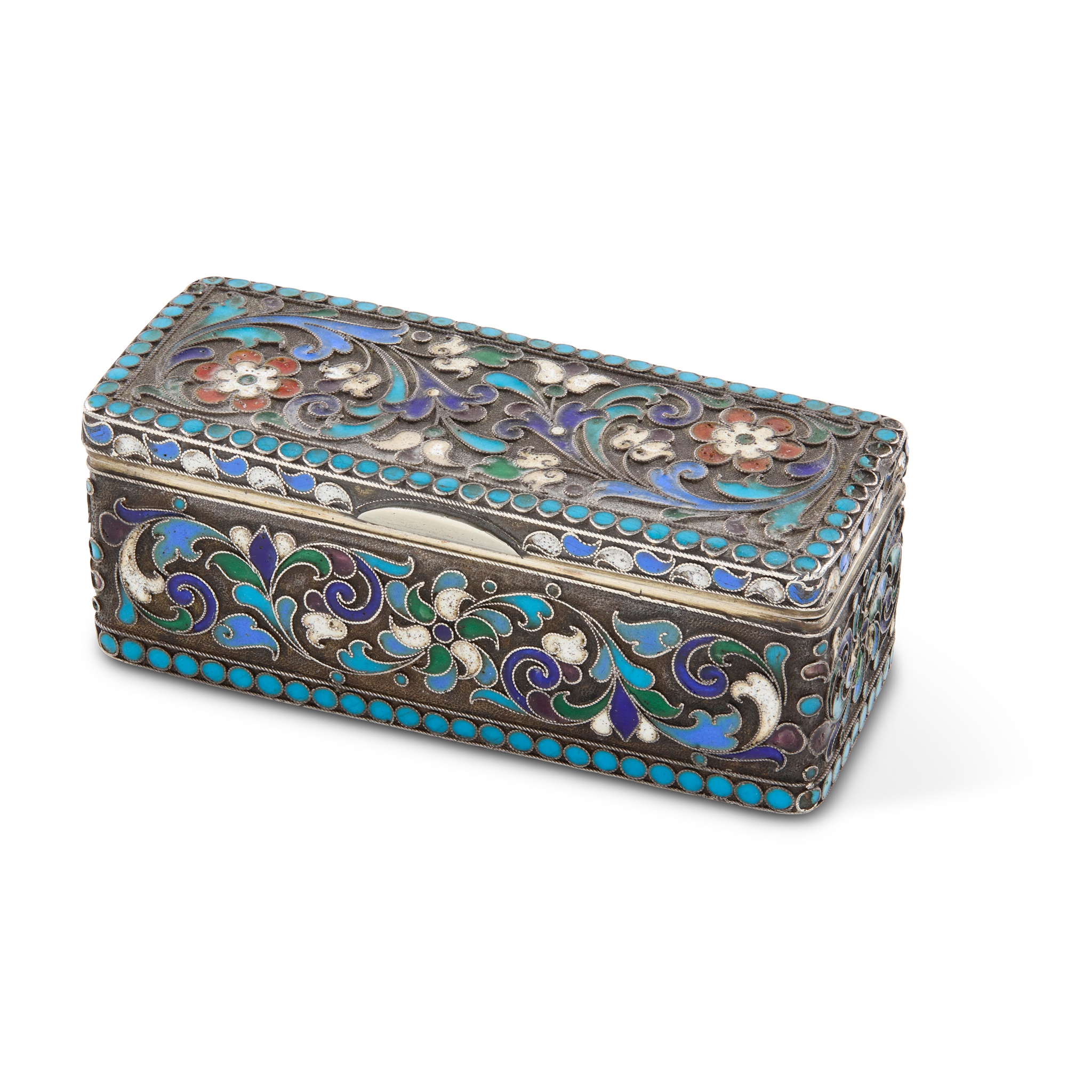 A RUSSIAN CLOISONNÉ BOX