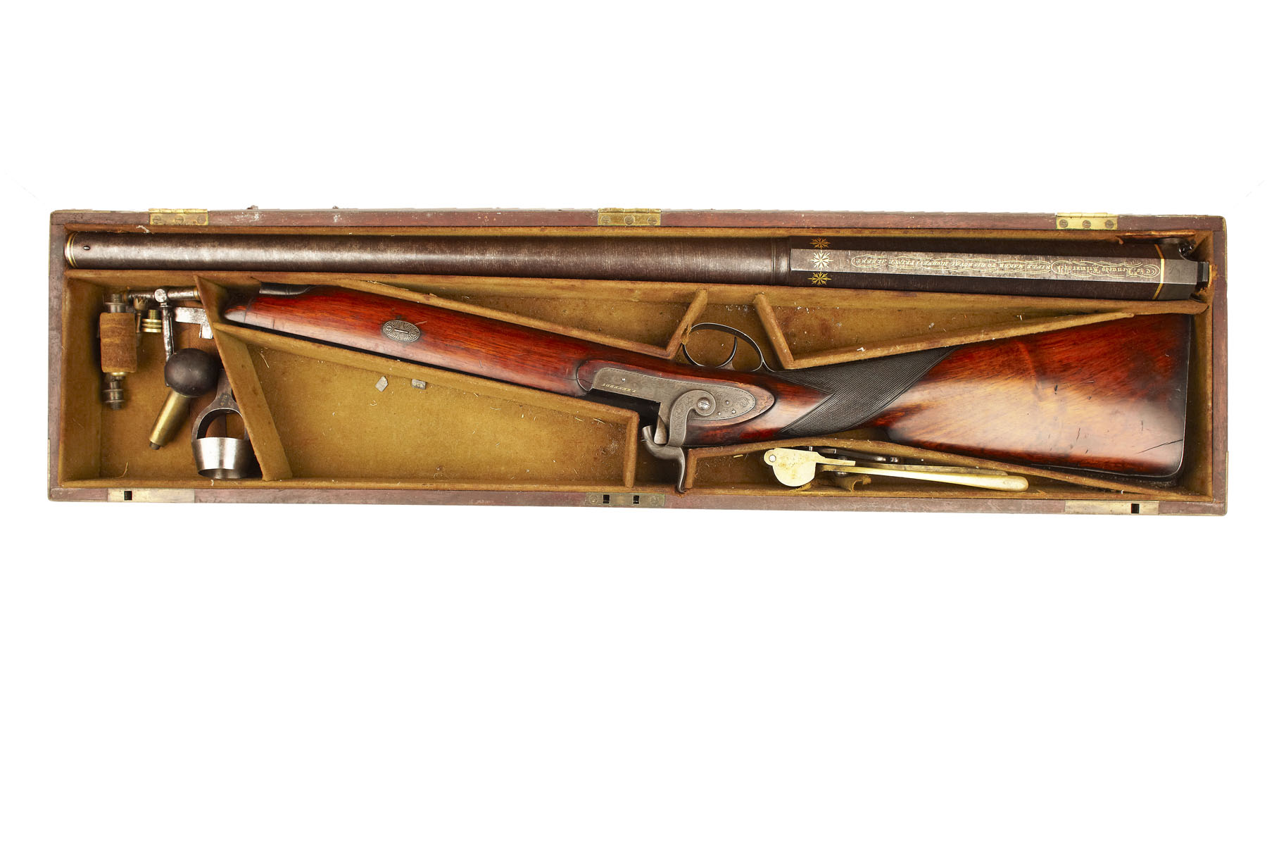 FINE QUALITY SCOTTISH CASED PERCUSSION BIG GAME RIFLE