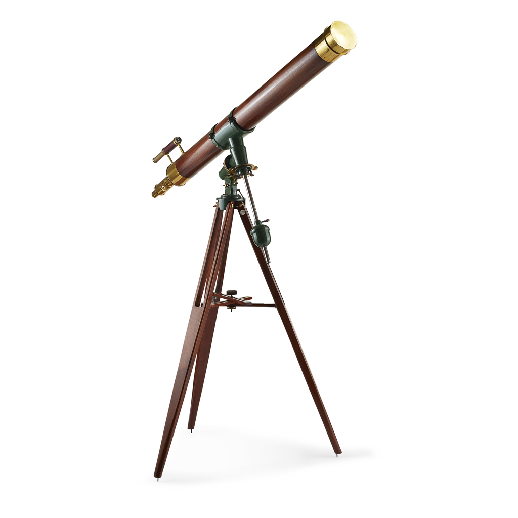 4-INCH REFRACTING MAHOGANY AND BRASS TELESCOPE, BY HENRY FITZ, NEW YORK
