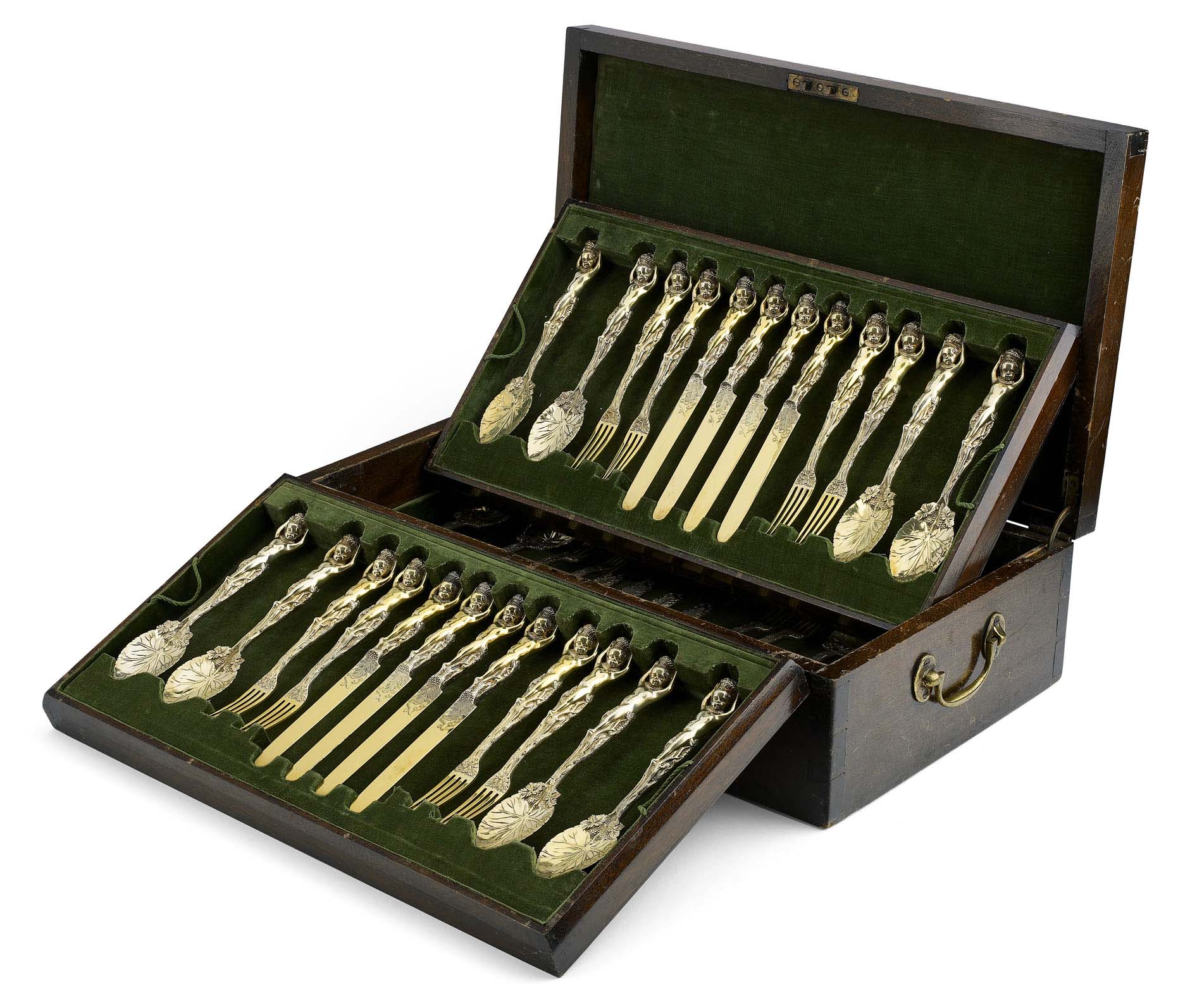 An early Victorian silver-gilt dessert service