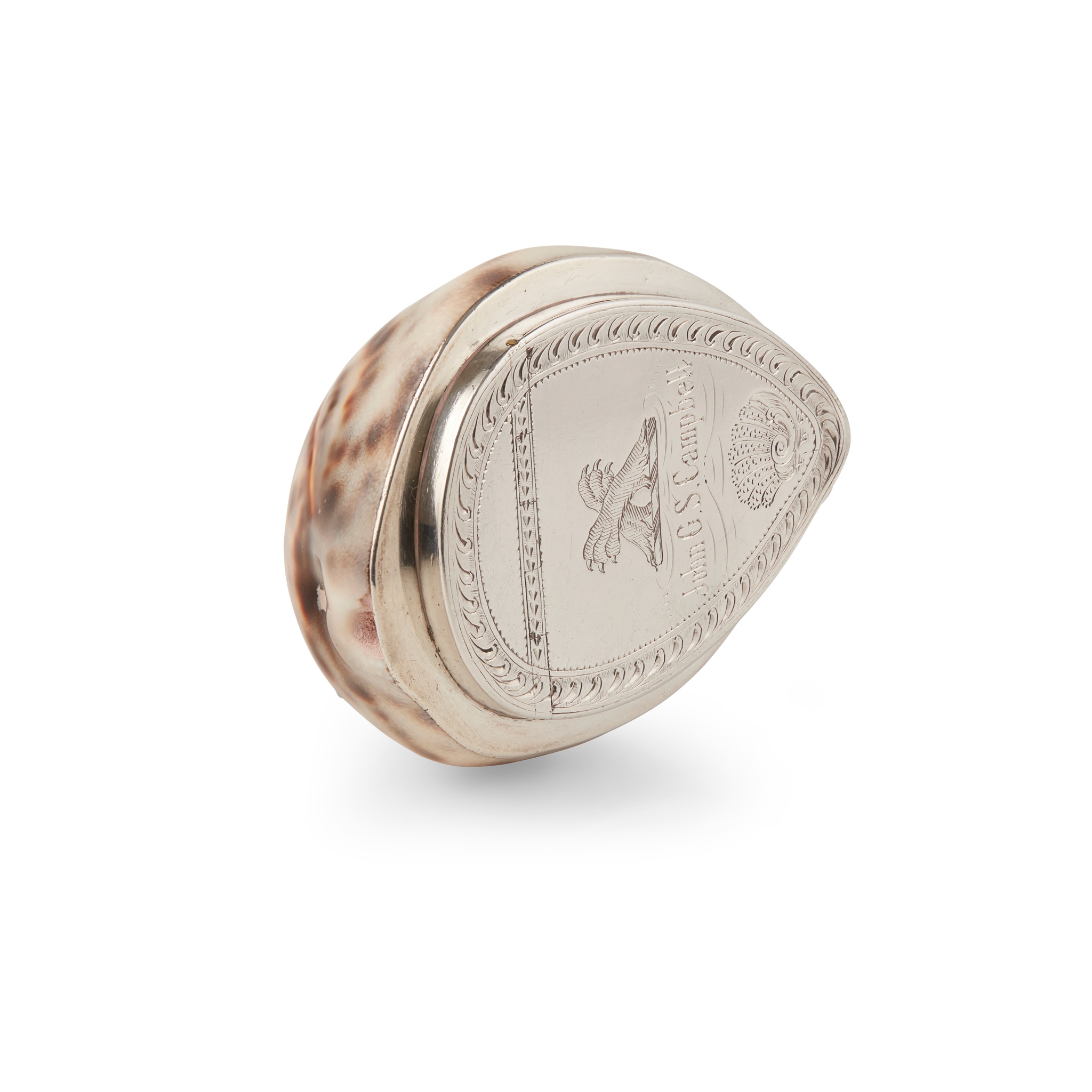 PERTH – A SCARCE SCOTTISH PROVINCIAL COWRIE SHELL SNUFF BOX