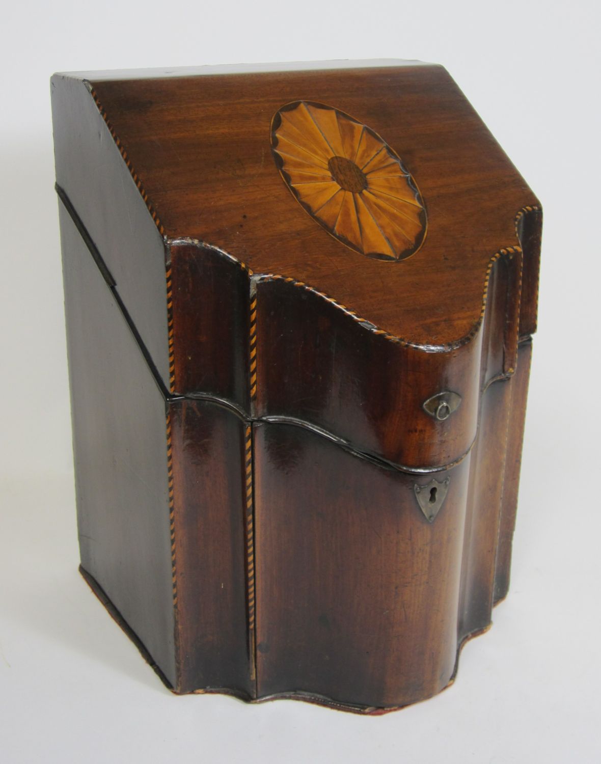 GEORGE III MAHOGANY KNIFE BOX