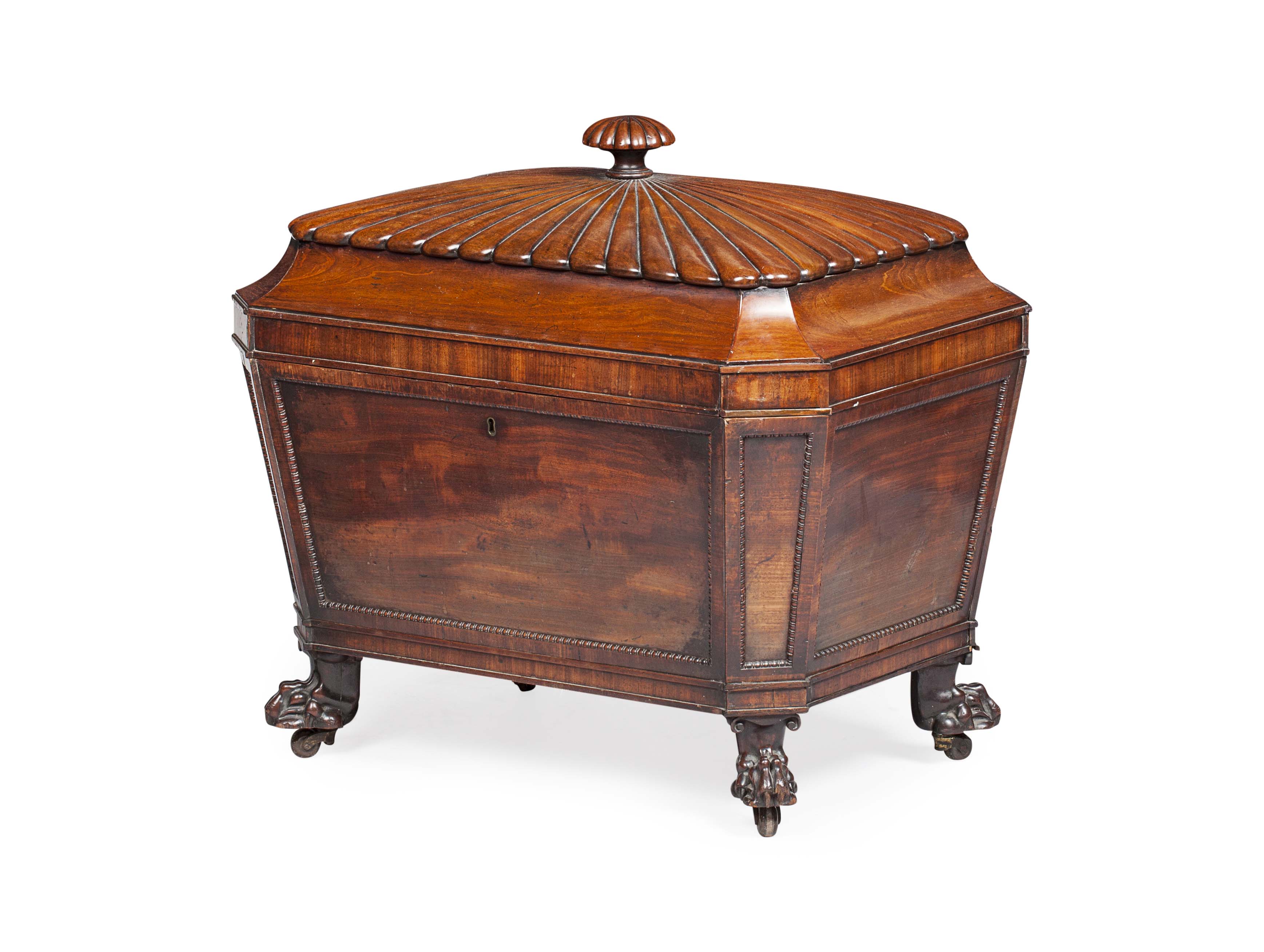 SCOTTISH LATE REGENCY MAHOGANY WINE COOLER IN THE MANNER OF JAMES MEIN, KELSO
