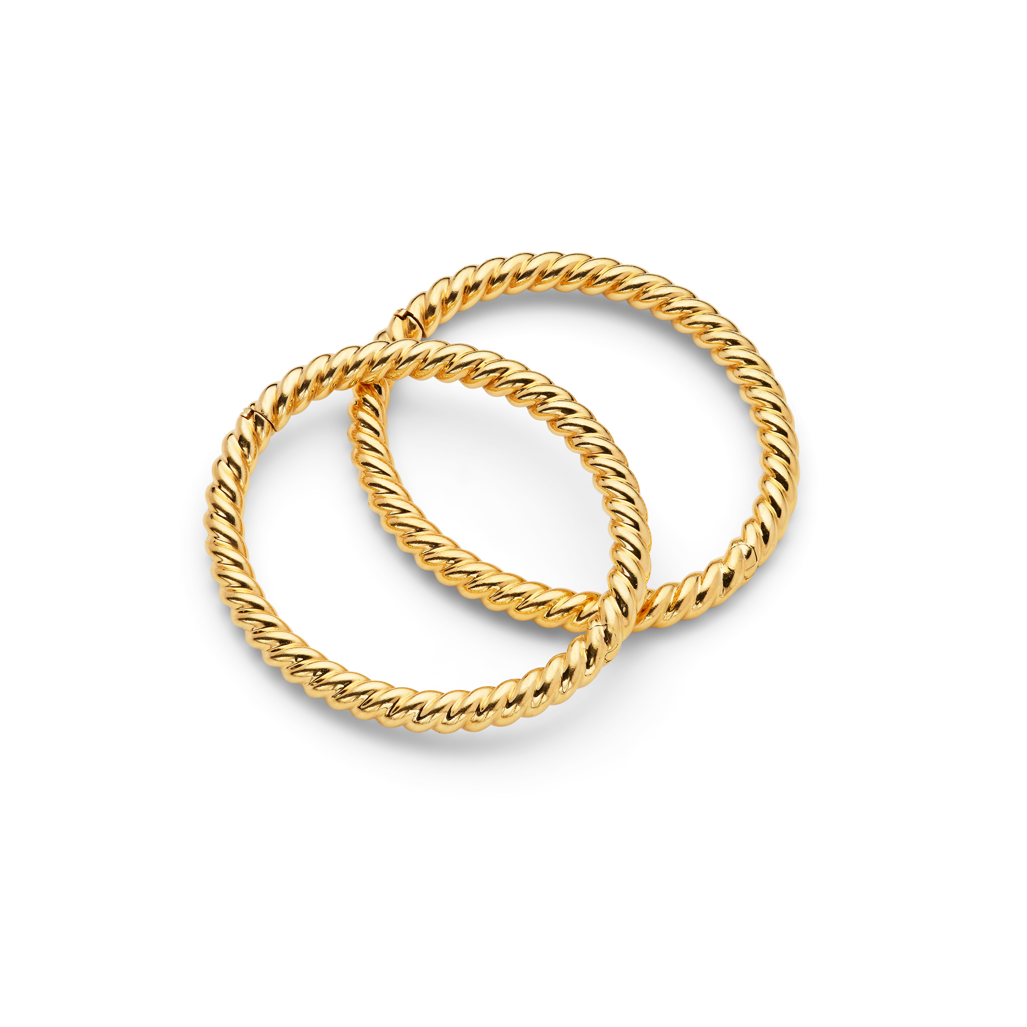 A pair of ropetwist bangles
