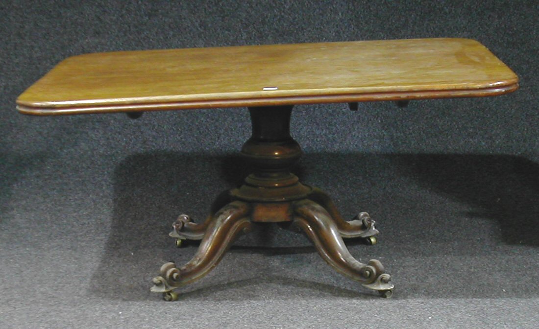 A mahogany breakfast table,