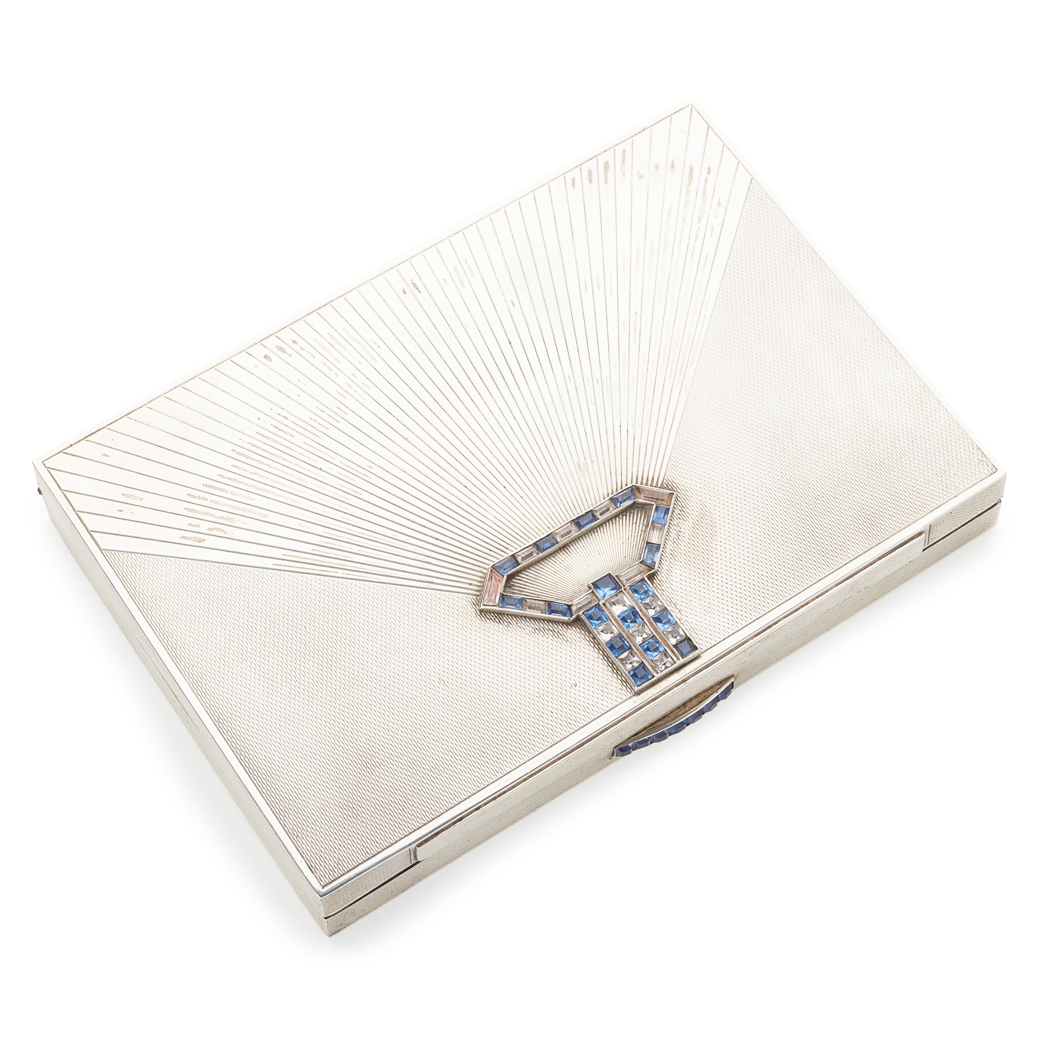 A silver and paste set minaudiere, Asprey & Co