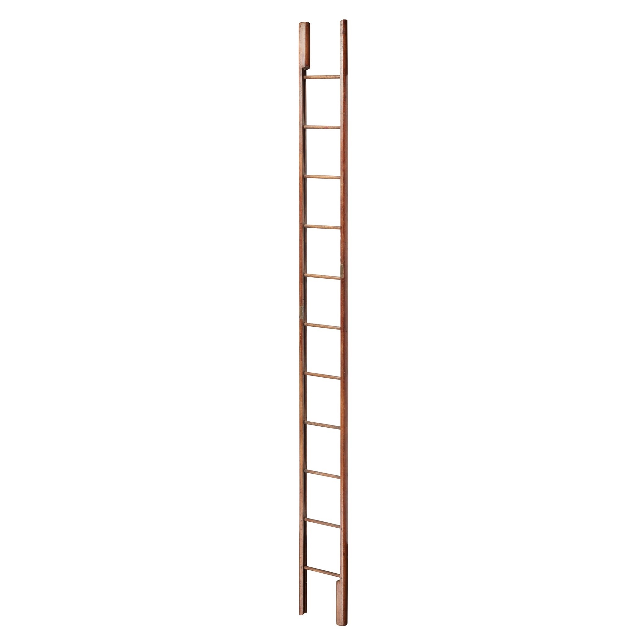 GEORGIAN STYLE FOLDING LIBRARY LADDER