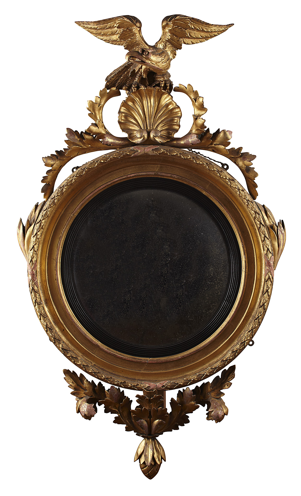 REGENCY GILTWOOD CONVEX WALL MIRROR