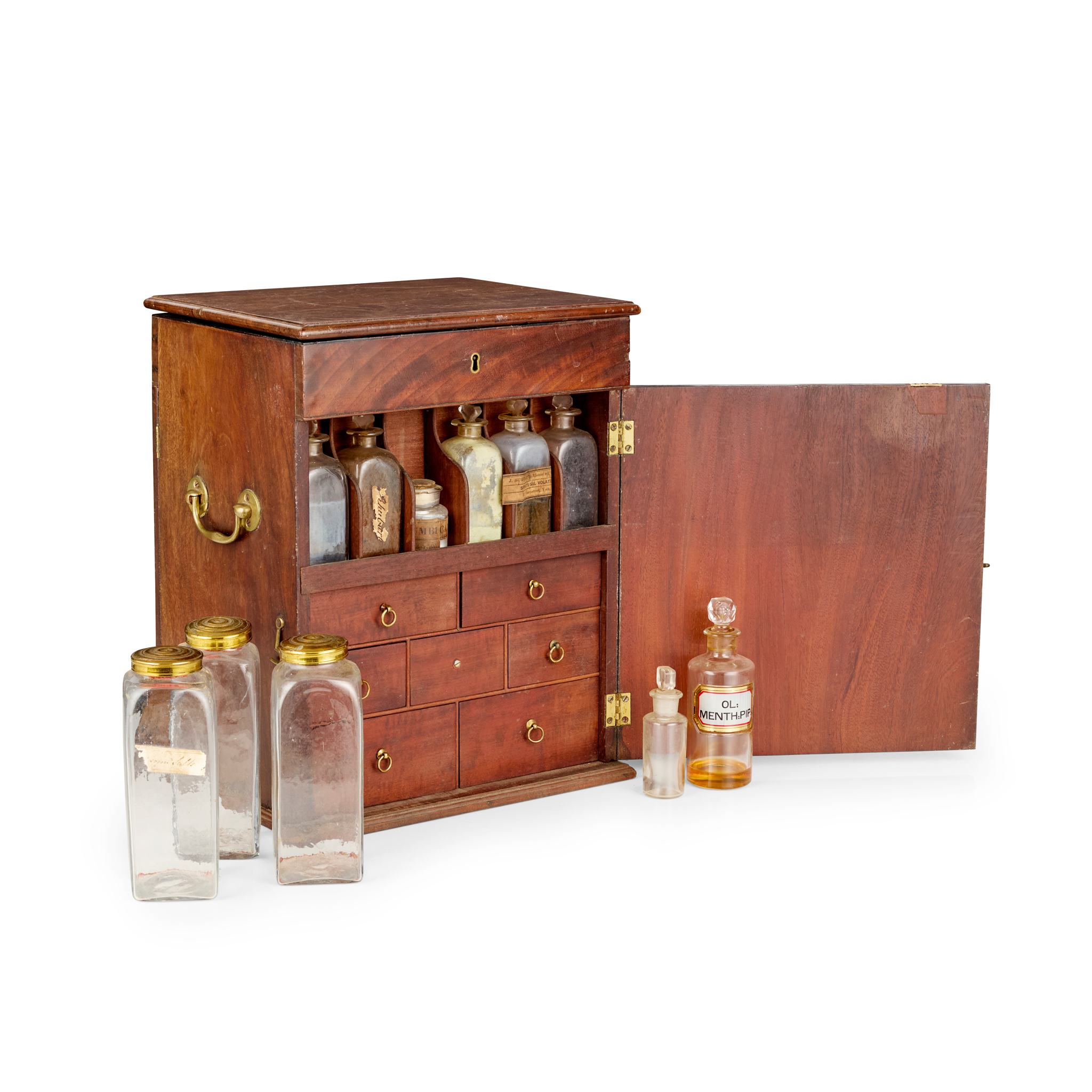 GEORGIAN MAHOGANY APOTHECARY'S CABINET