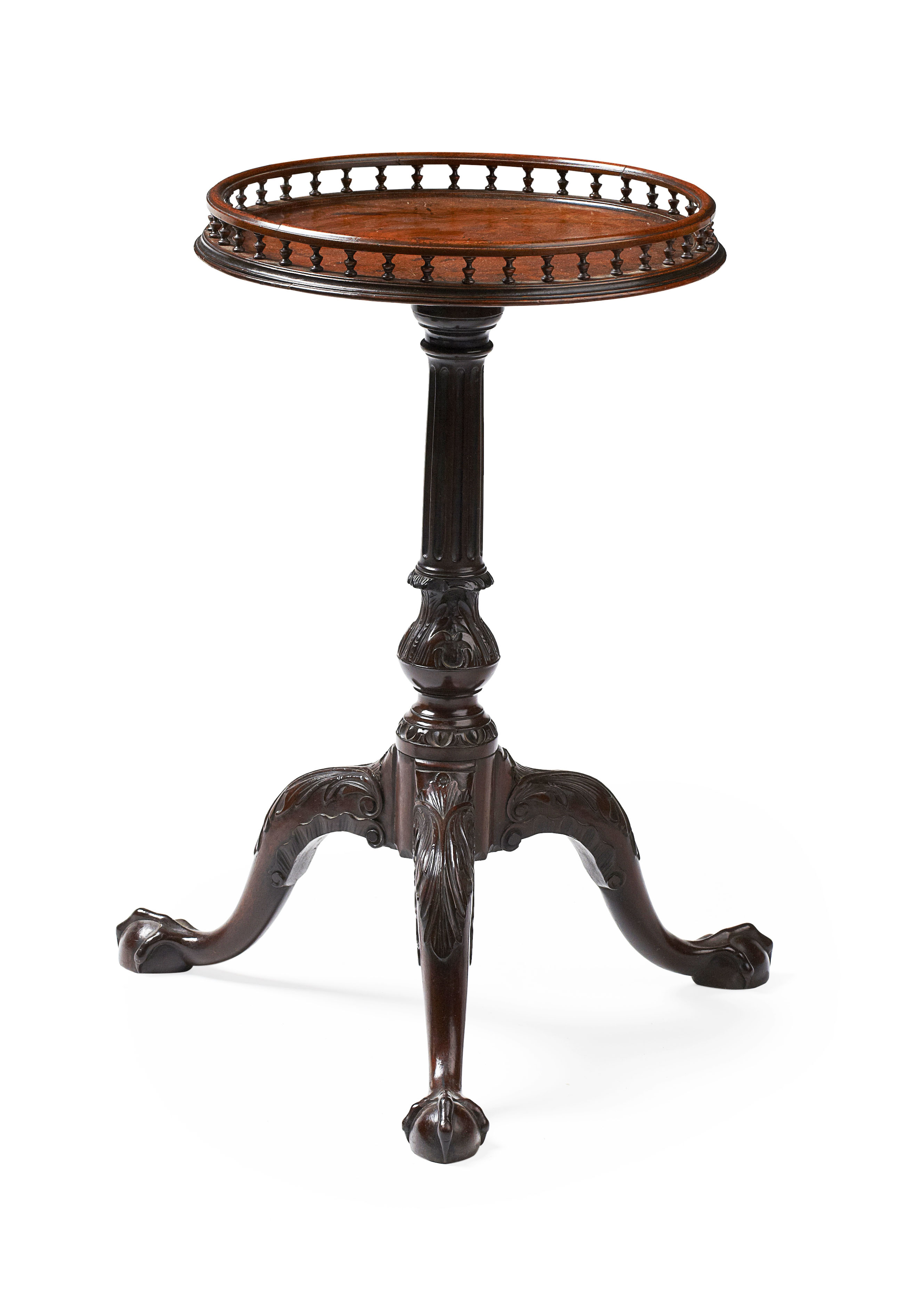 FINE GEORGE III MAHOGANY KETTLE STAND FROM THE NORMAN ADAMS COLLECTION