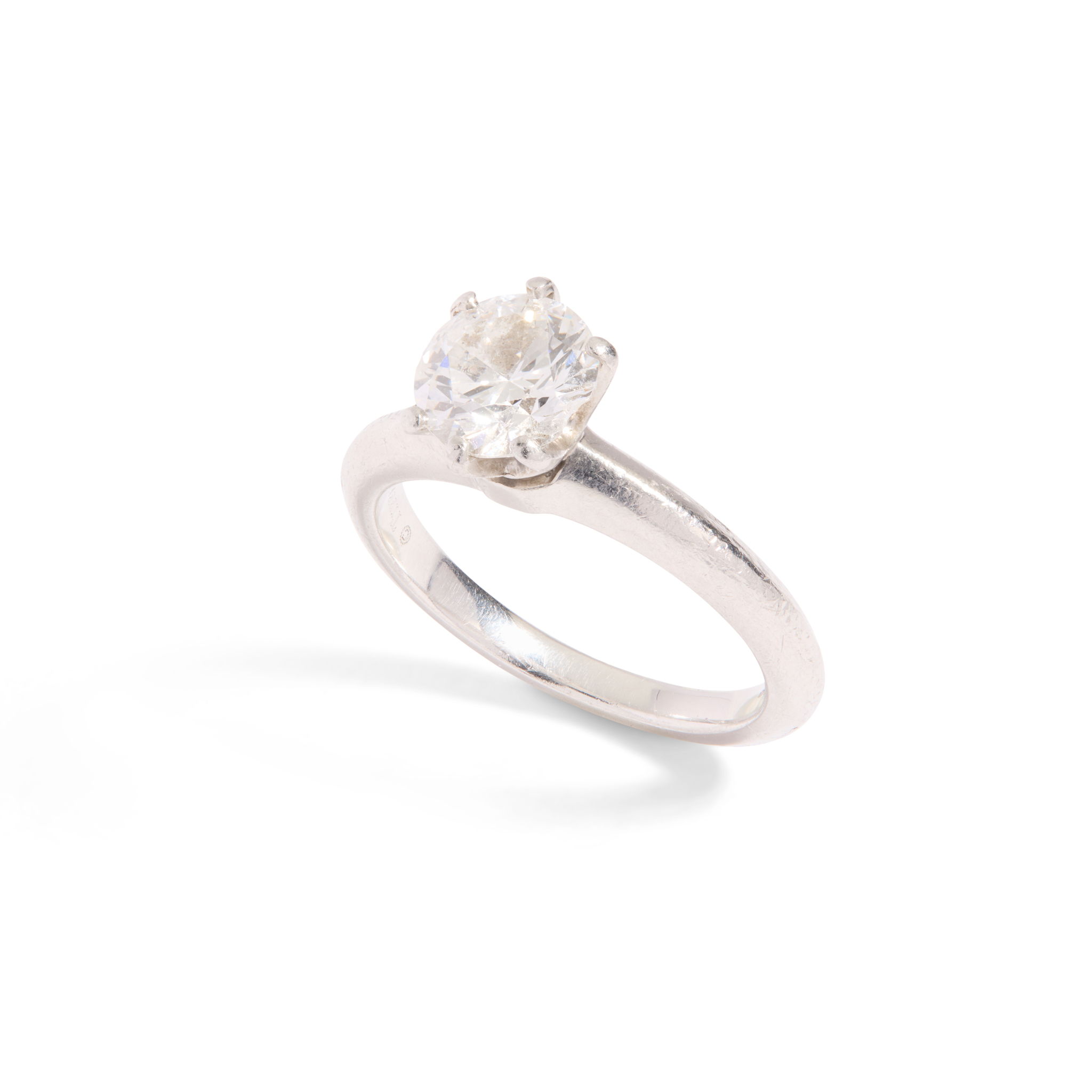 Tiffany & Co.: A platinum diamond single-stone ring