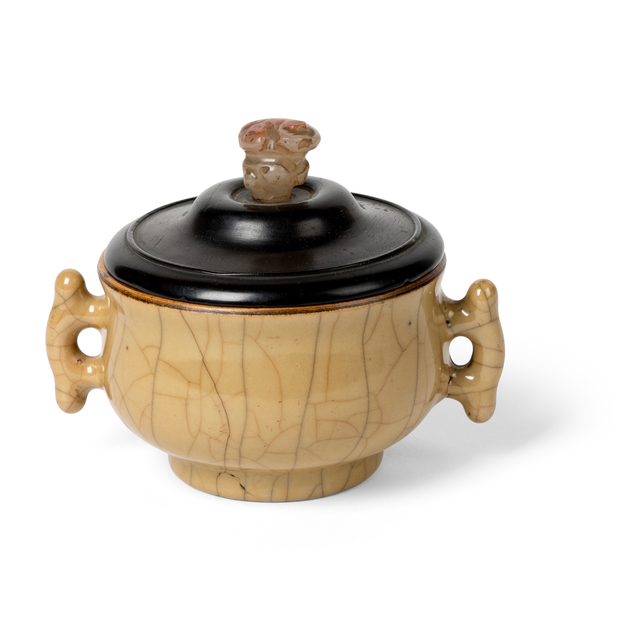 GE-TYPE CRACKLE-GLAZED INCENSE BURNER