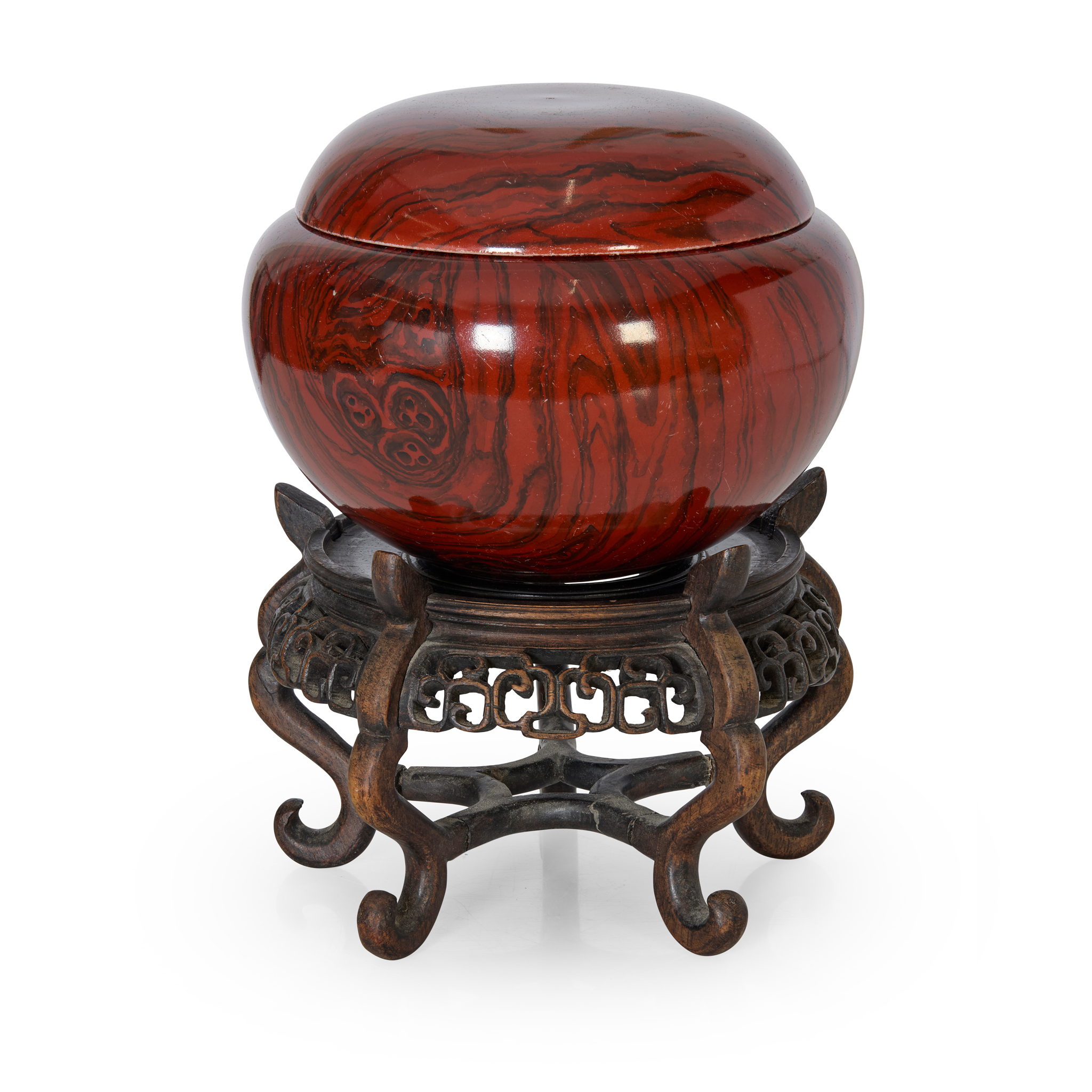 CHINESE FAUX BOIS WEIQI BOX AND COVER