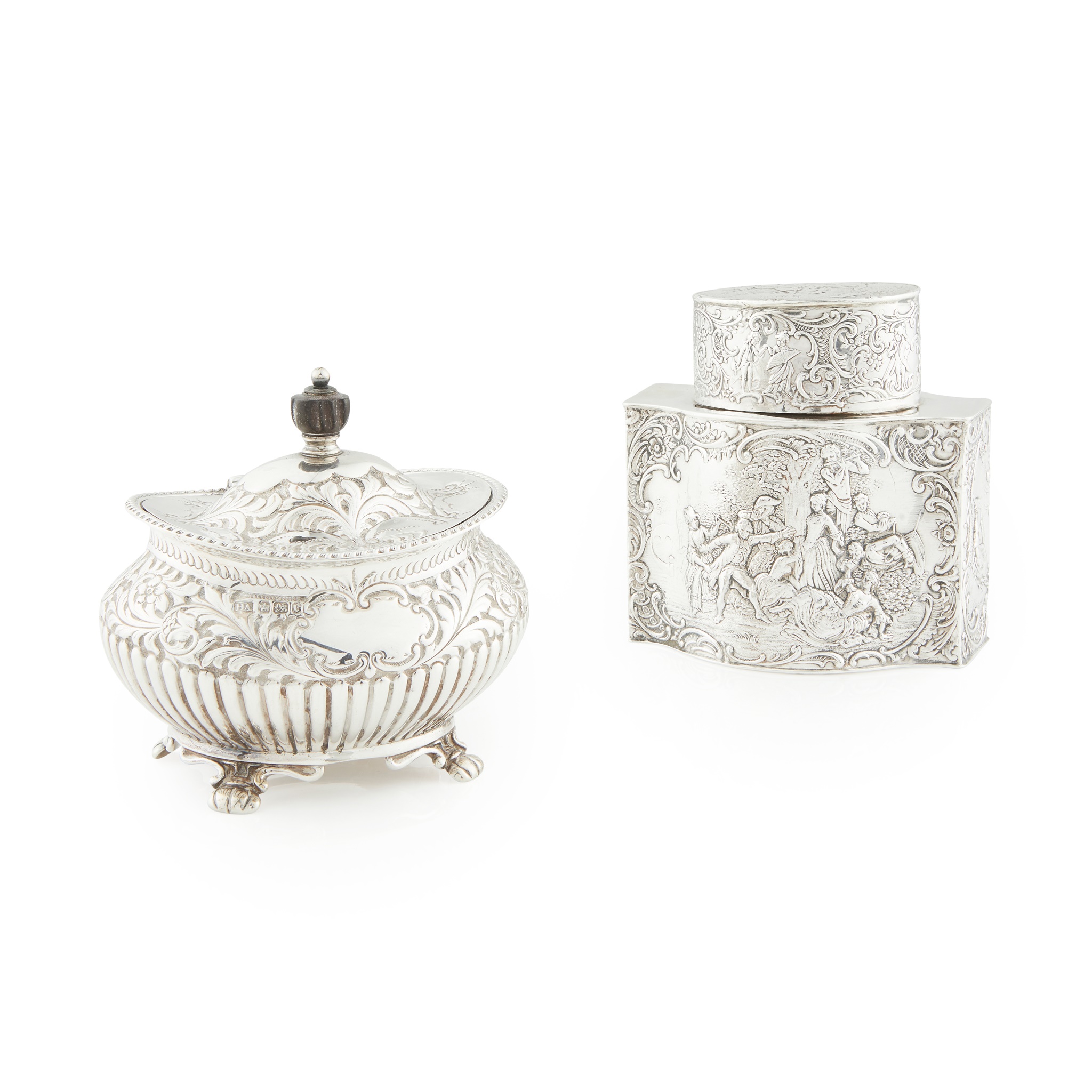 A Continental tea caddy