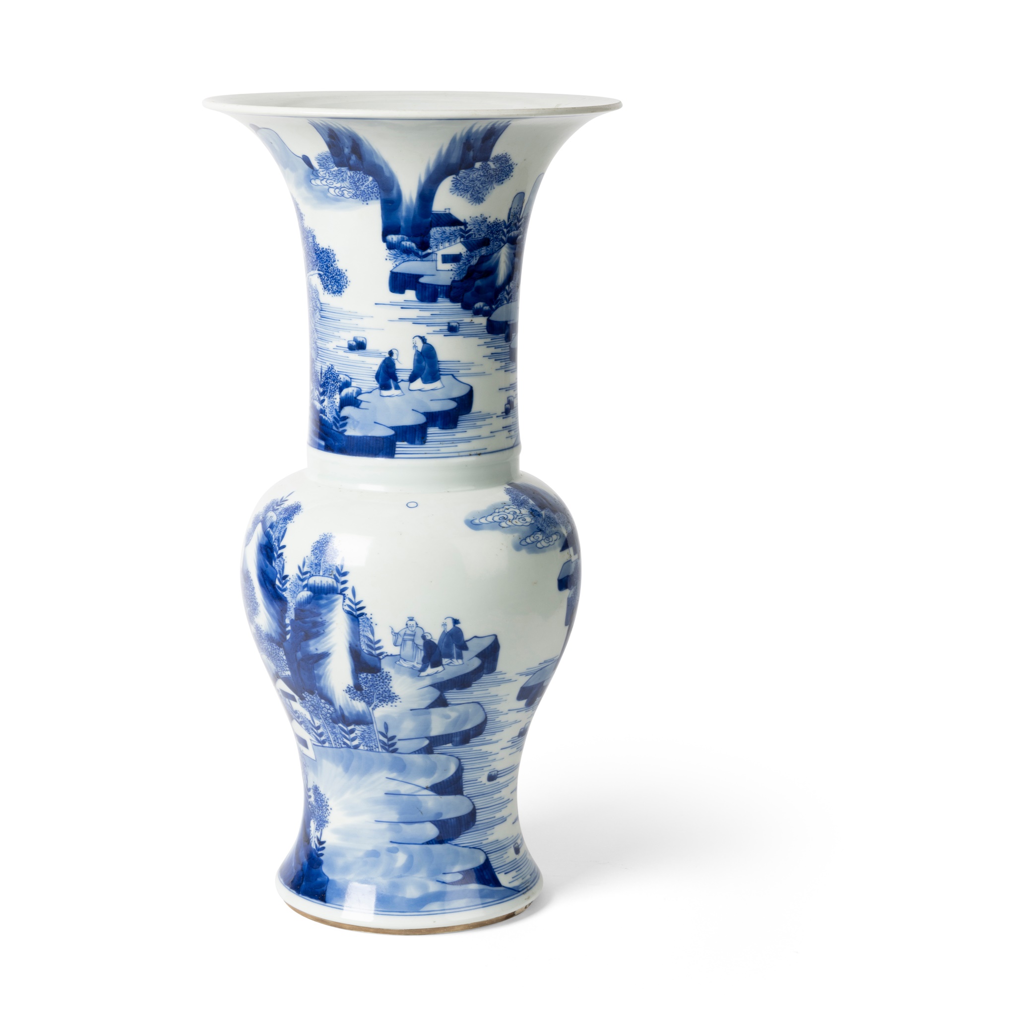 BLUE AND WHITE YEN-YEN VASE