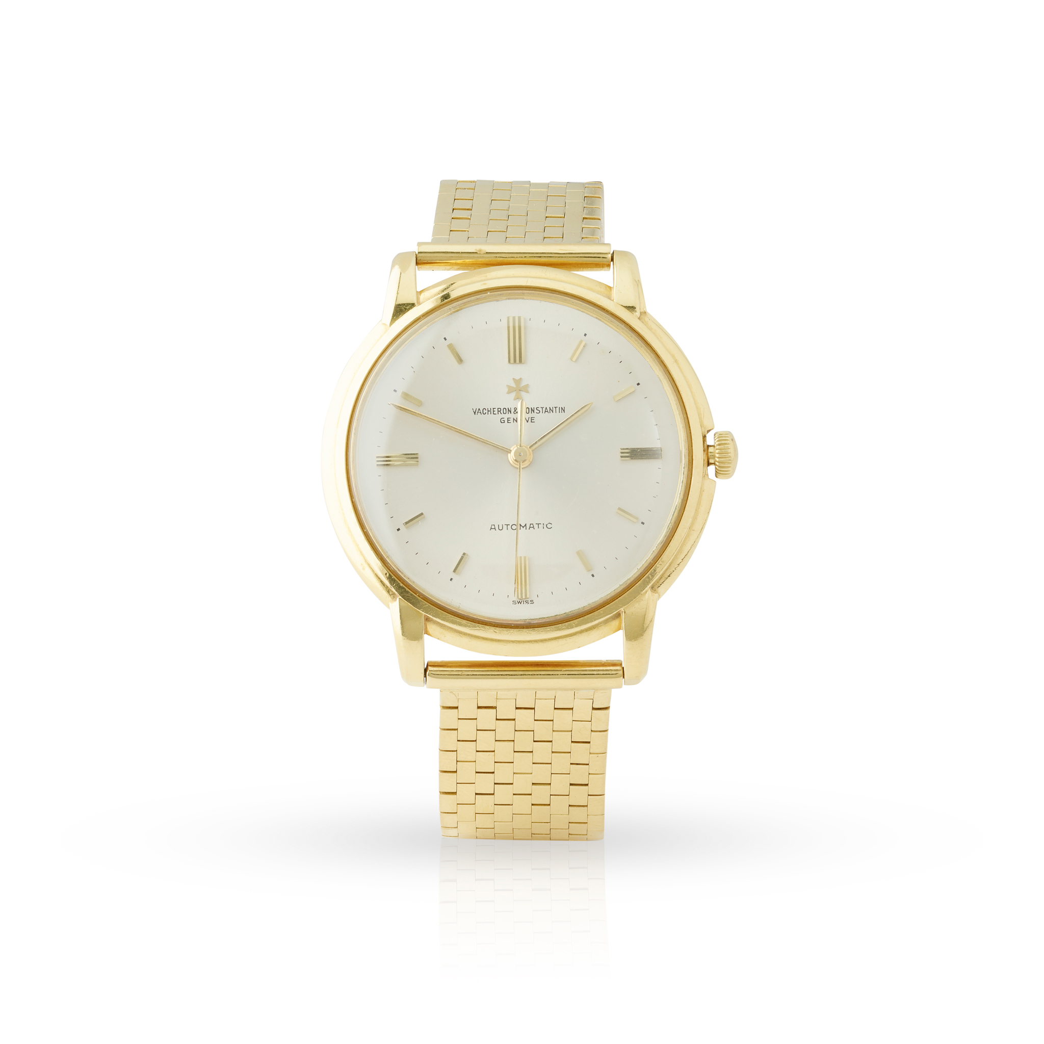Vacheron Constantin. A fine and unusual 18k yellow gold self-winding wristwatch on associated 18k gold bracelet