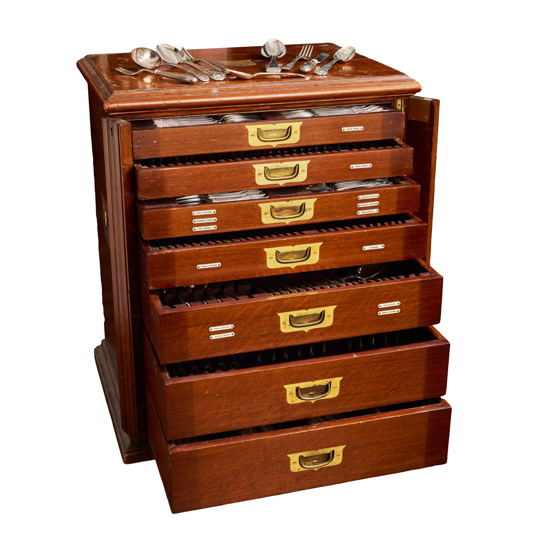 A matched George III and later canteen