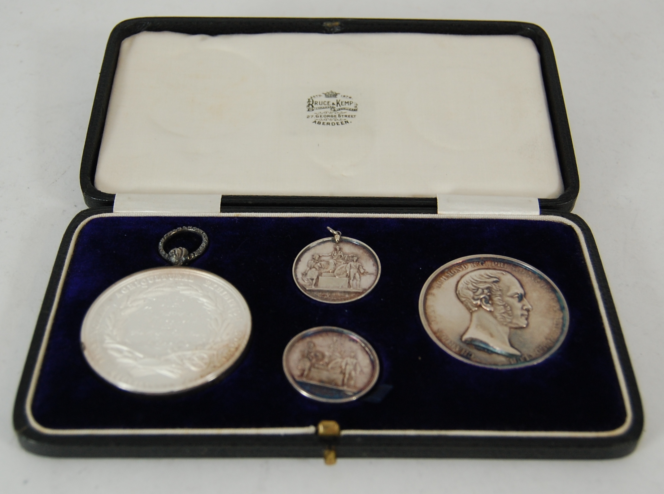 A cased group of Victorian farming medals