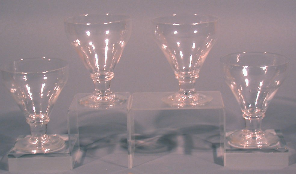 A set of twelve glass rummers in the Regency style