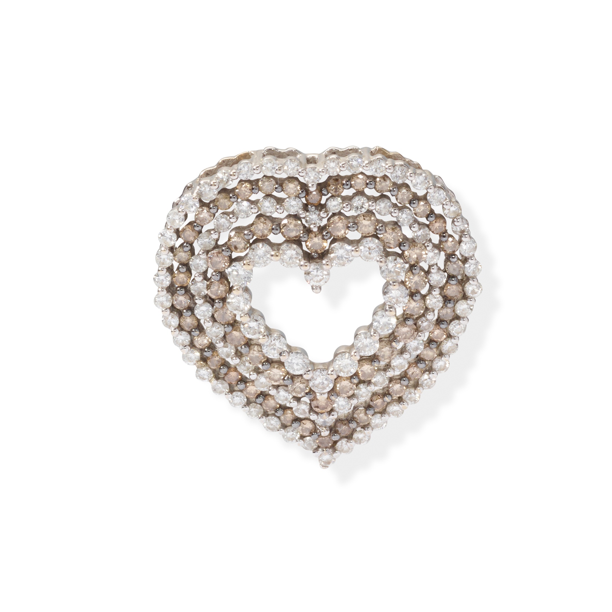 A diamond and coloured diamond pendant
