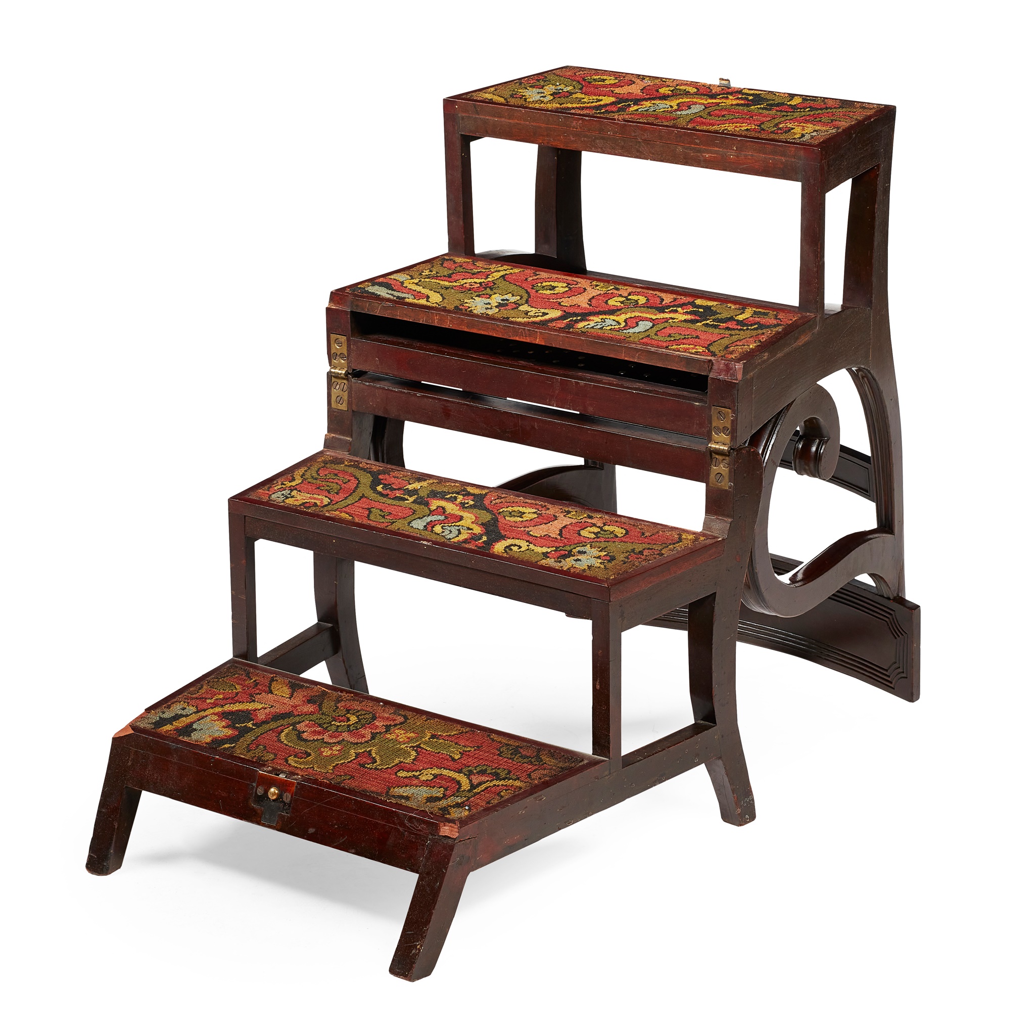 REGENCY MAHOGANY METAMORPHIC ARMCHAIR, IN THE MANNER OF MORGAN & SANDERS