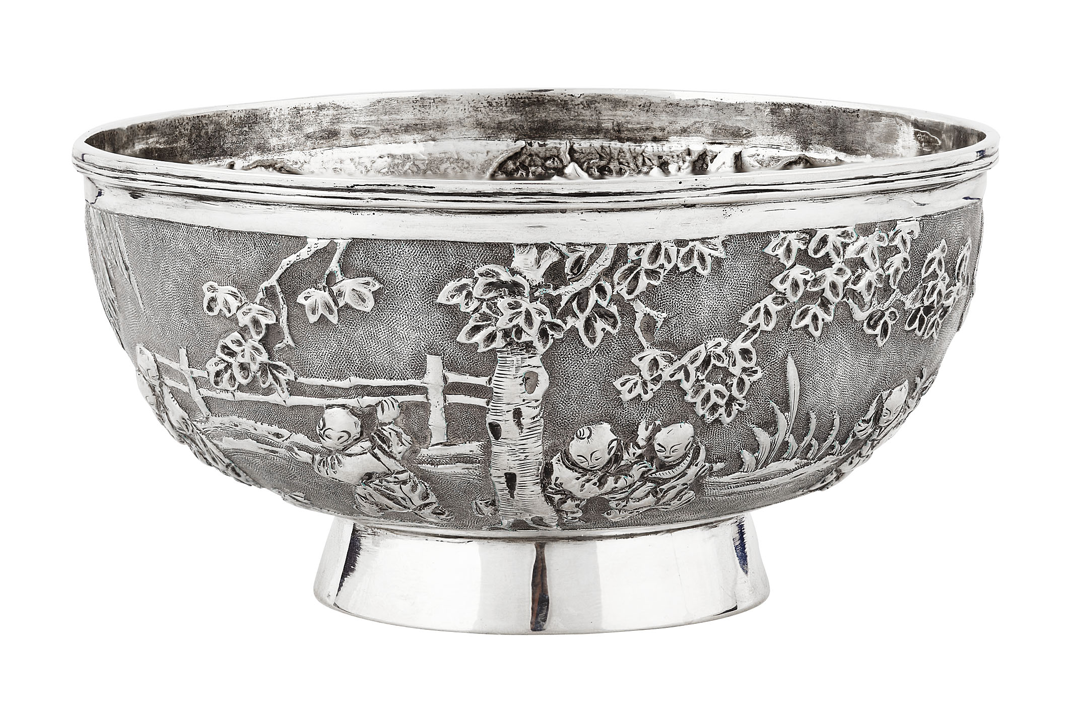 CHINESE EXPORT SILVER BOWL