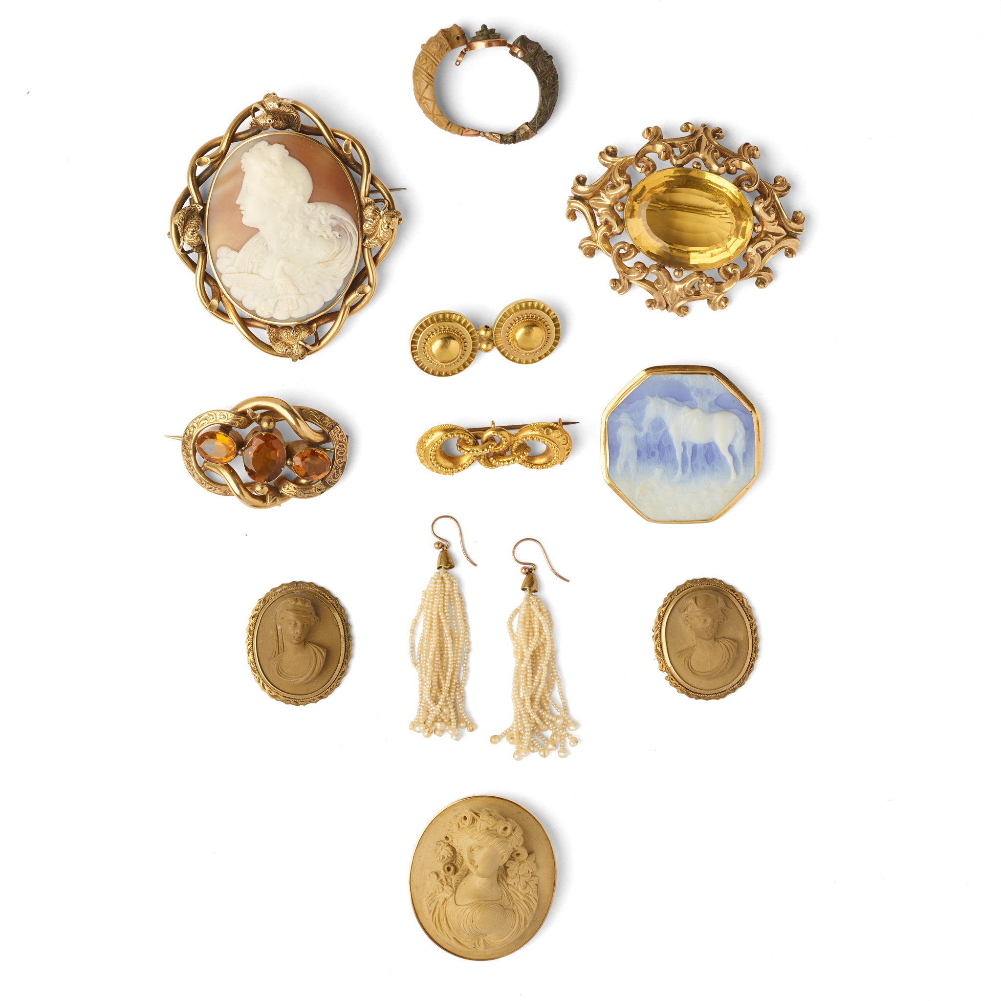 A collection of gem-set jewellery