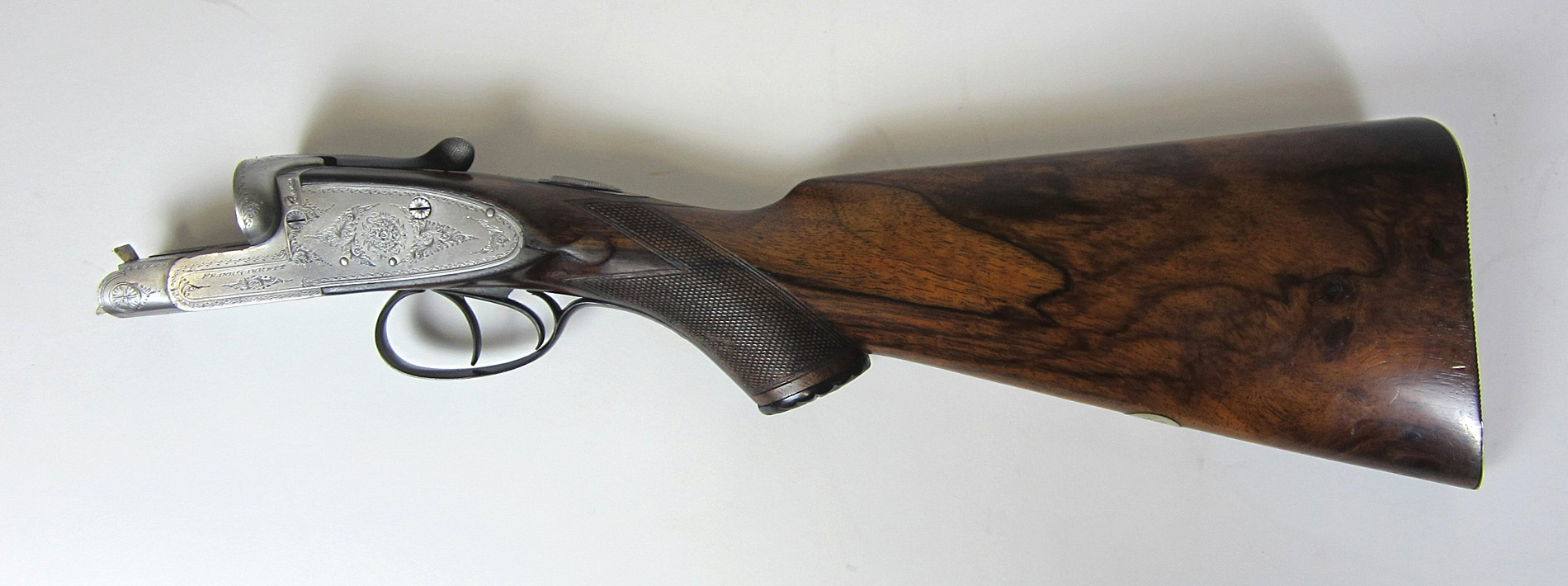 12 BORE FRANK GARRETT SIDE BY SIDE SIDELOCK EJECTOR SHOTGUN