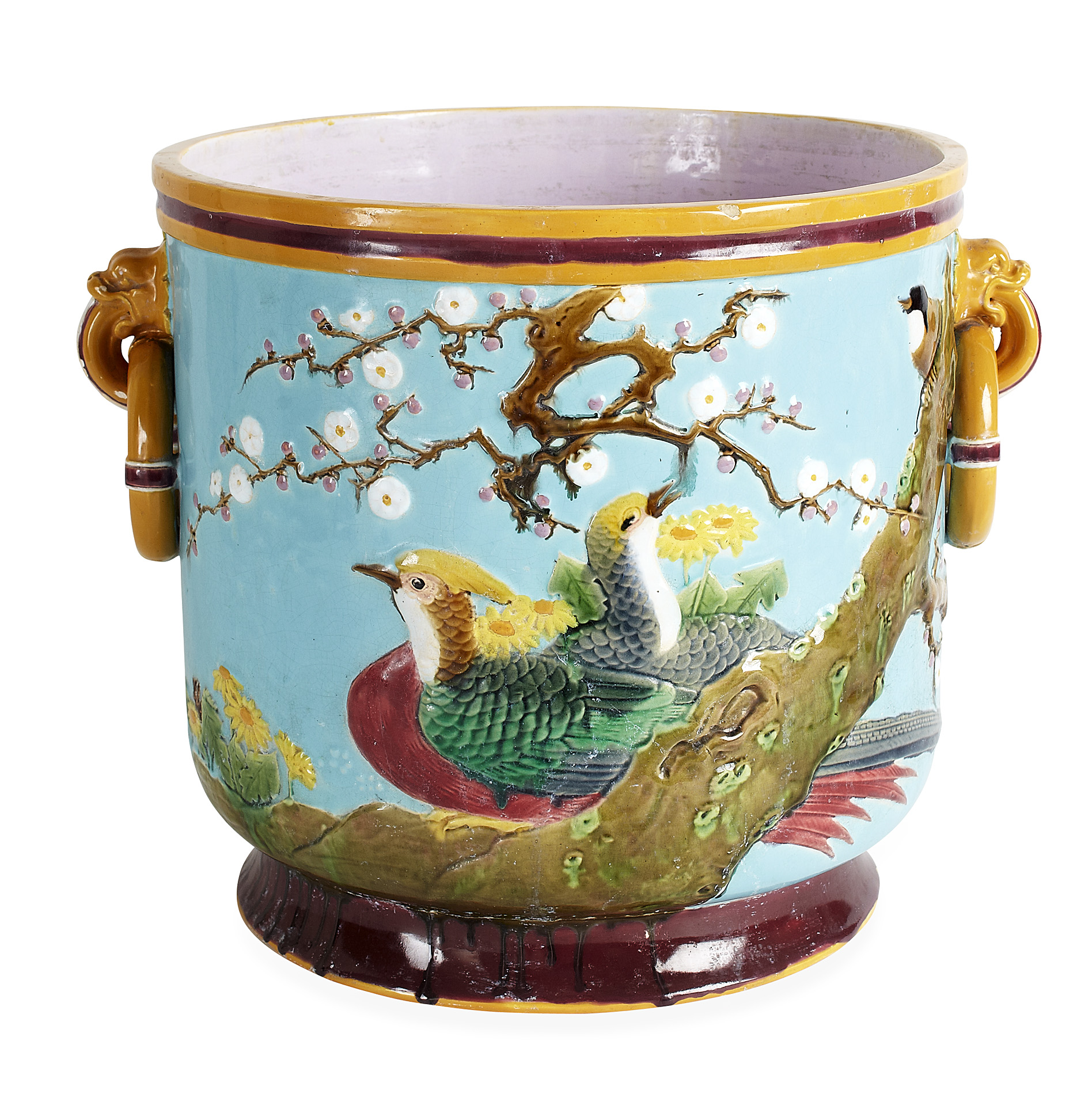 LARGE MINTON MAJOLICA JARDINIERE