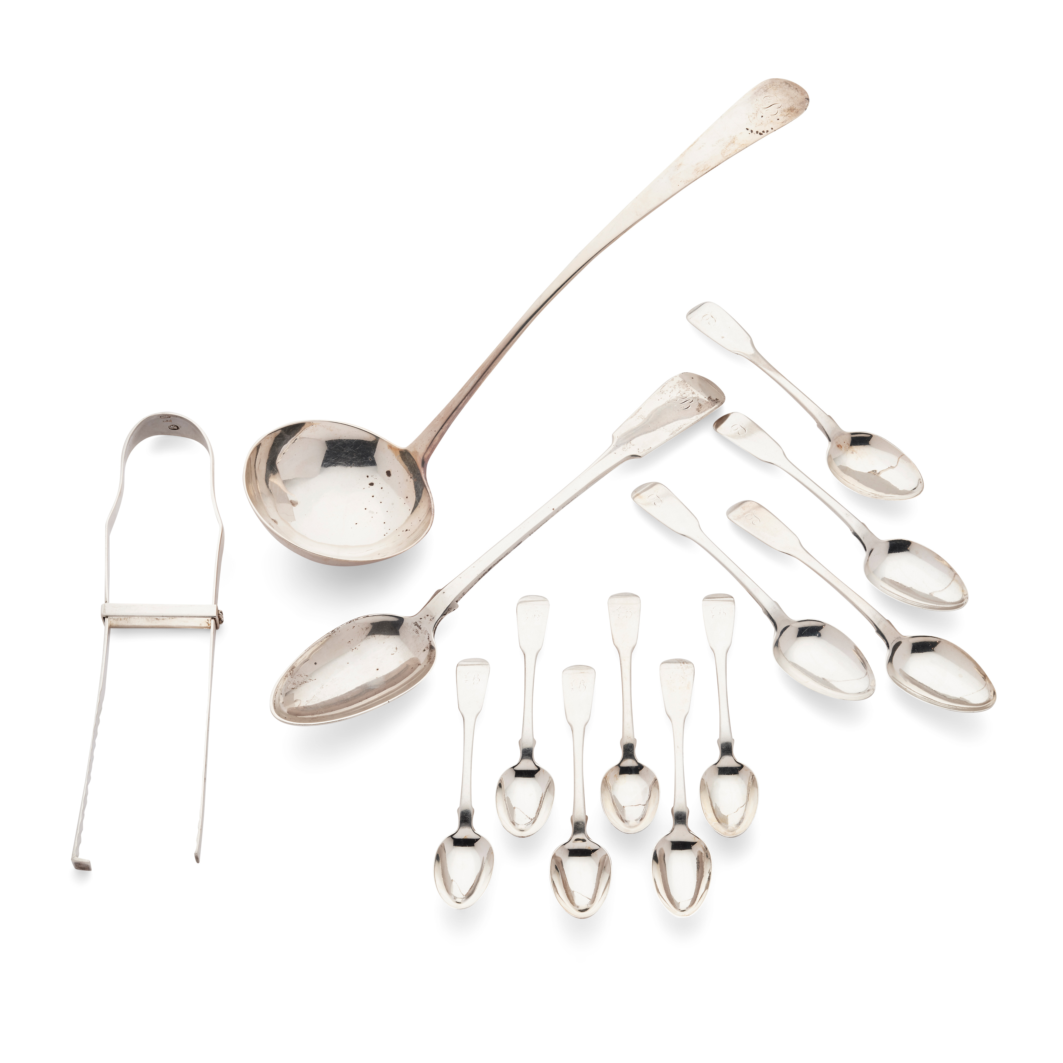 A PAIR OF GEORGE III ASPARGAUS TONGS