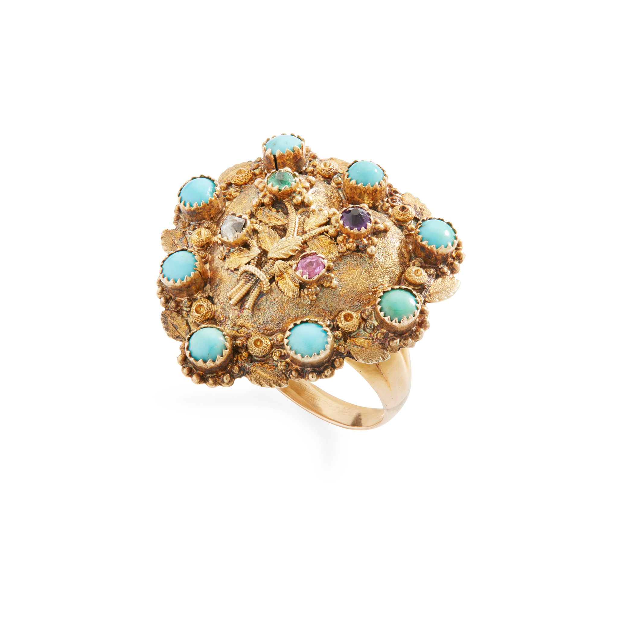 An acrostic dress ring