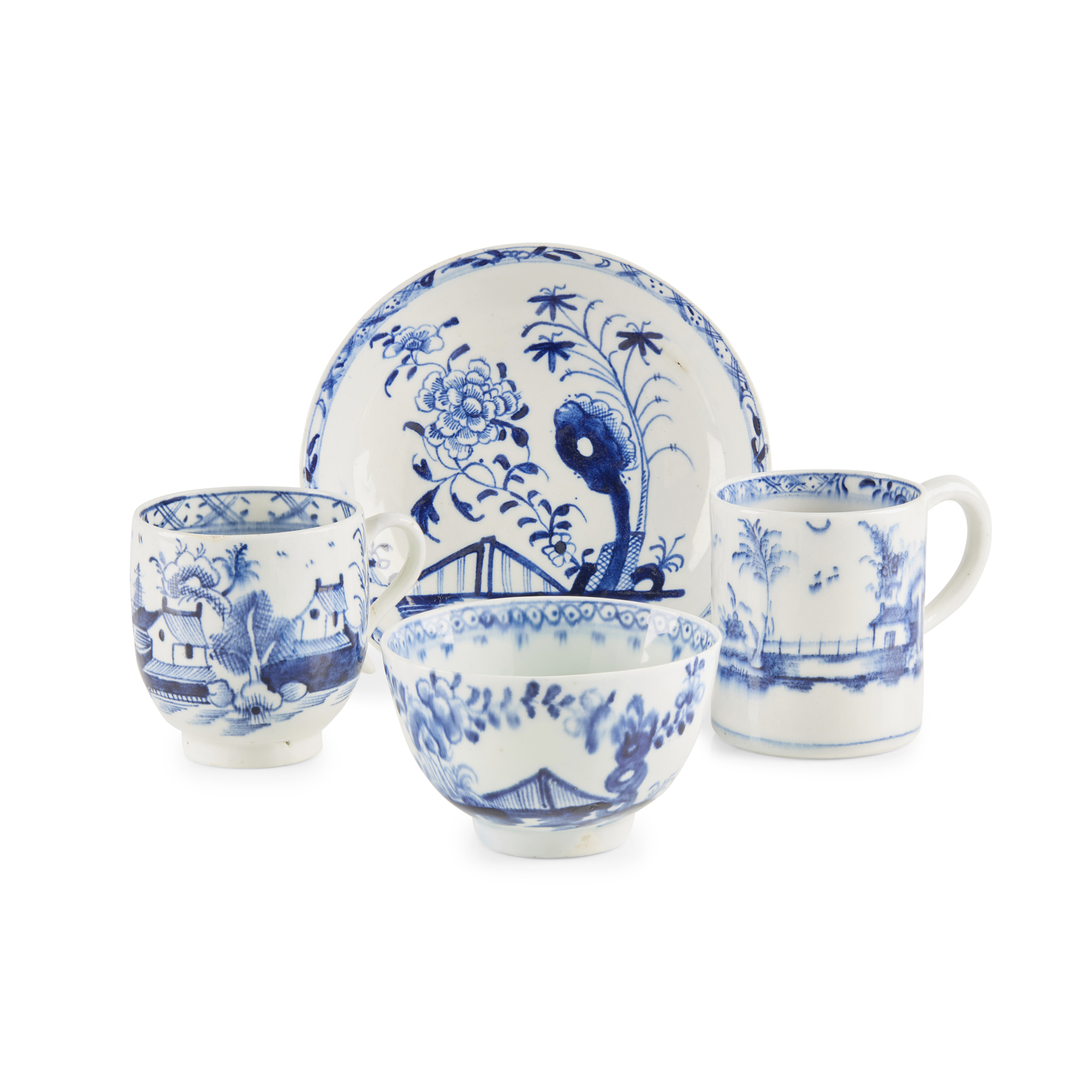 GROUP OF LOWESTOFT PORCELAIN