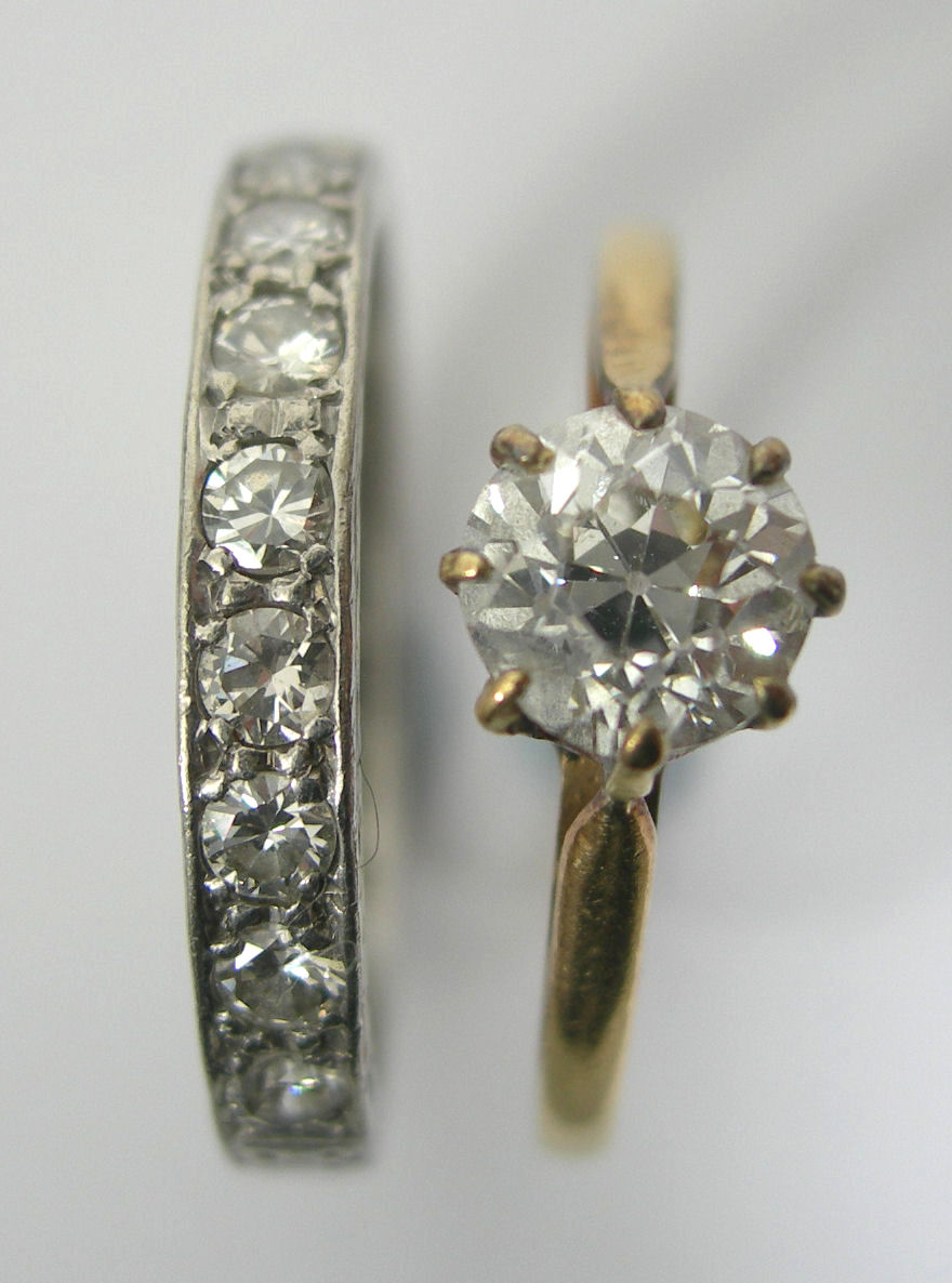 A diamond half-eternity ring,
