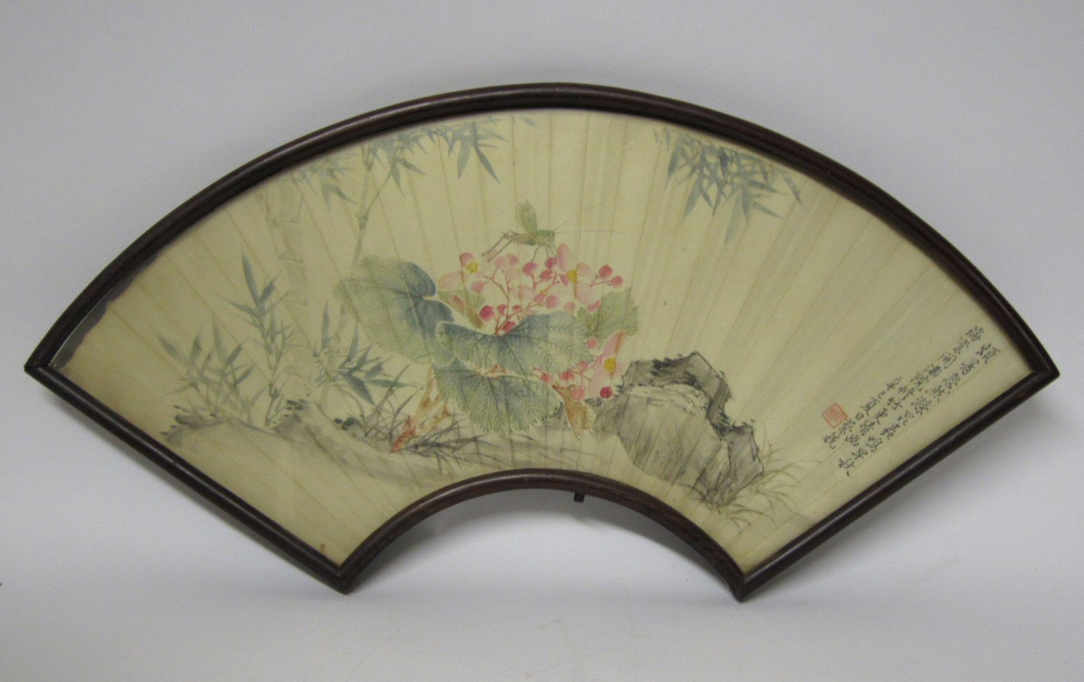 PAIR OF CHINESE FRAMED FANS