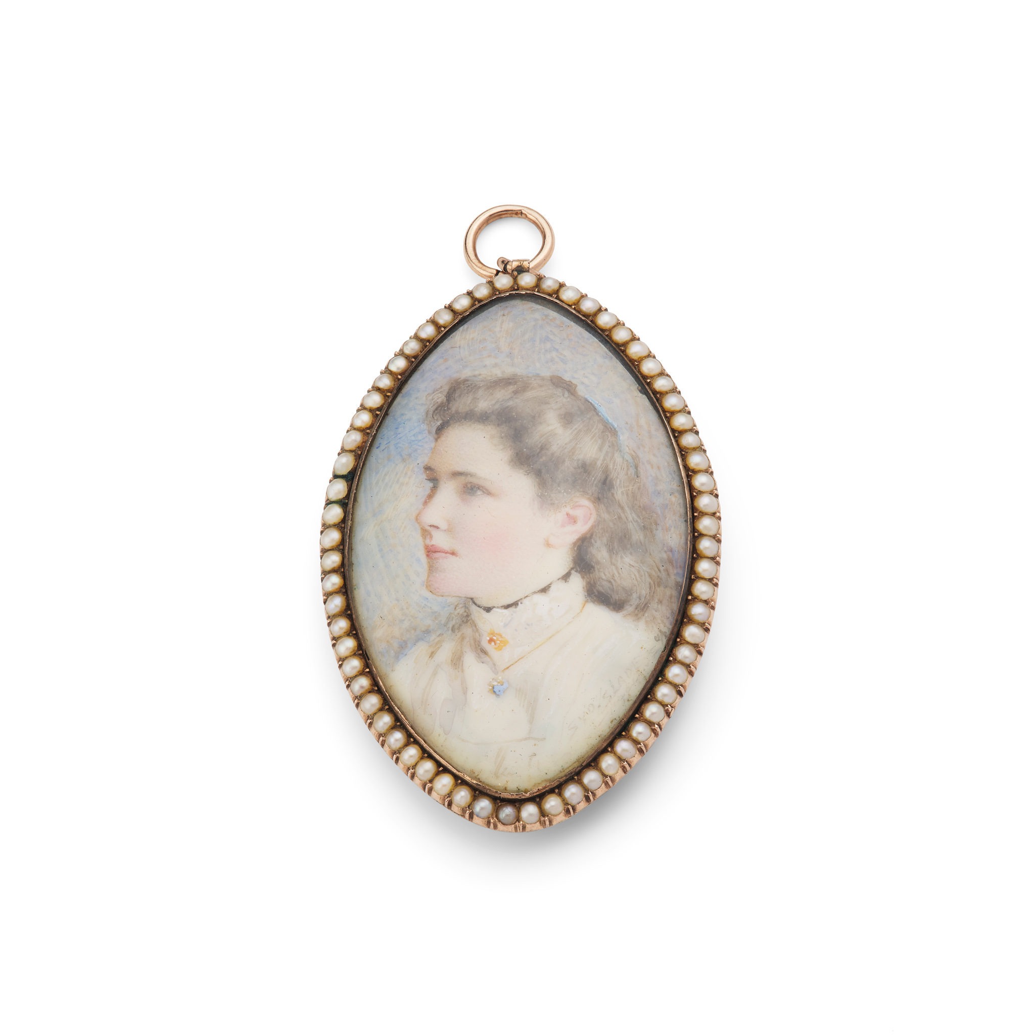 A portrait miniature pendant, circa 1905